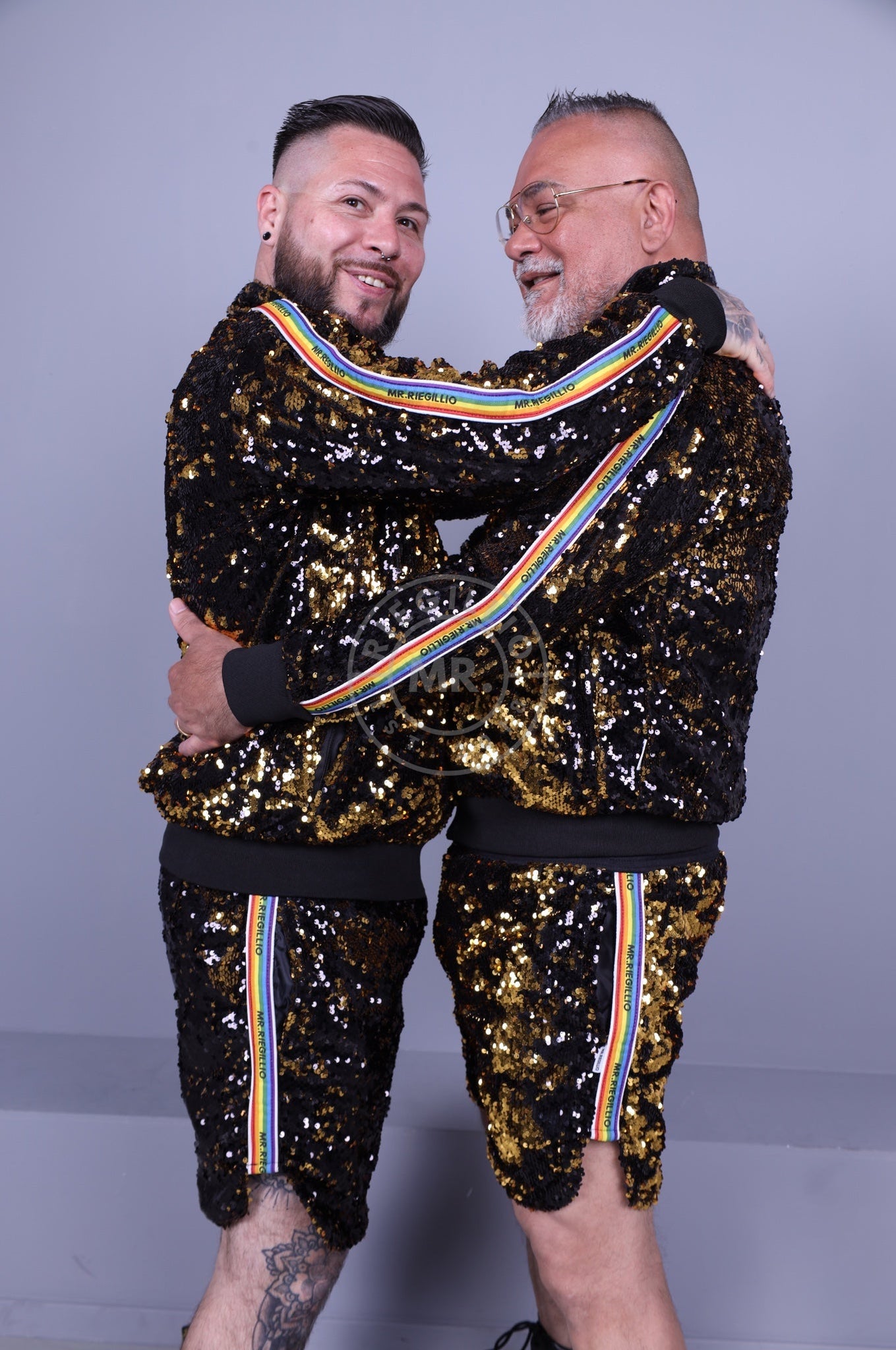 Black - Gold Sequin Proud Jacket at MR. Riegillio