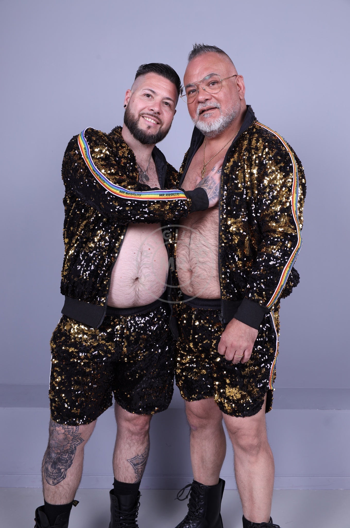 Black - Gold Sequin Proud Jacket at MR. Riegillio