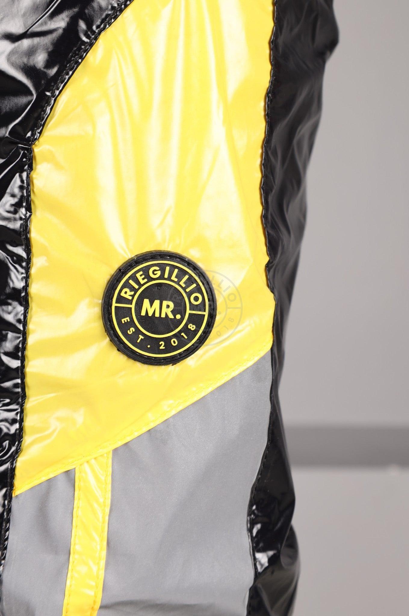 Shiny Nylon BASE Tracksuit Pants - Yellow at MR. Riegillio