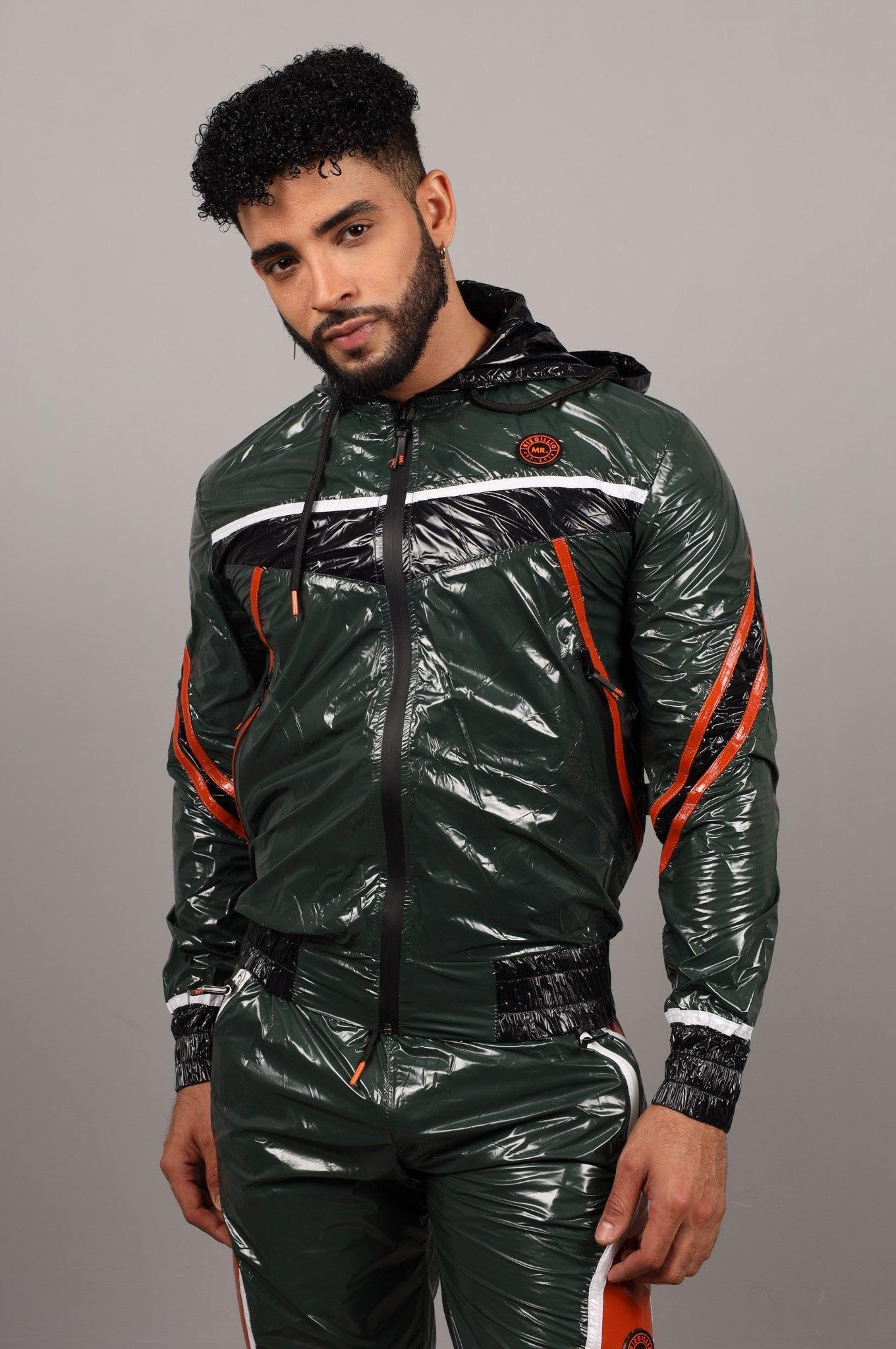 Shiny Nylon Tracksuit Jacket - LUCIOS at MR. Riegillio