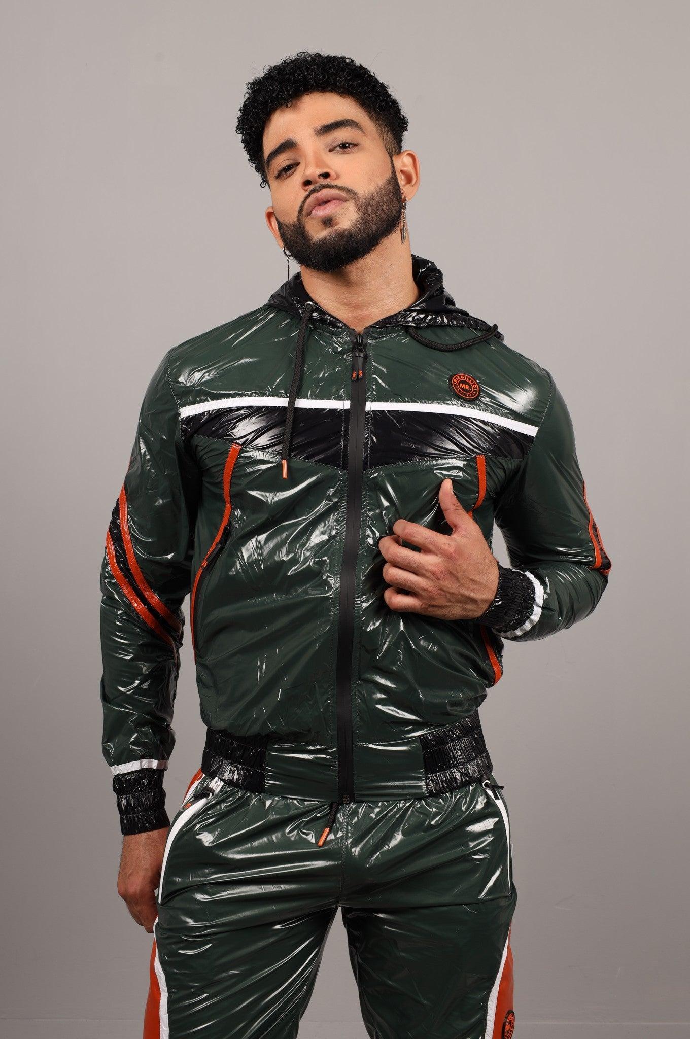 Shiny Nylon Tracksuit Jacket - LUCIOS at MR. Riegillio