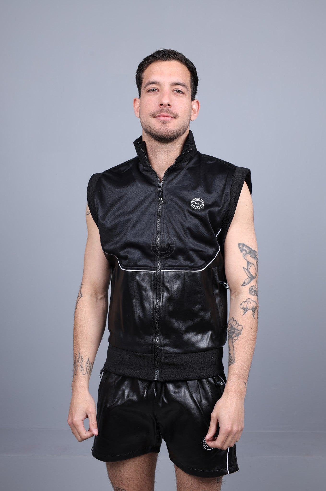 MR. 24 Tracksuit Sleeveless Jacket - Black at MR. Riegillio