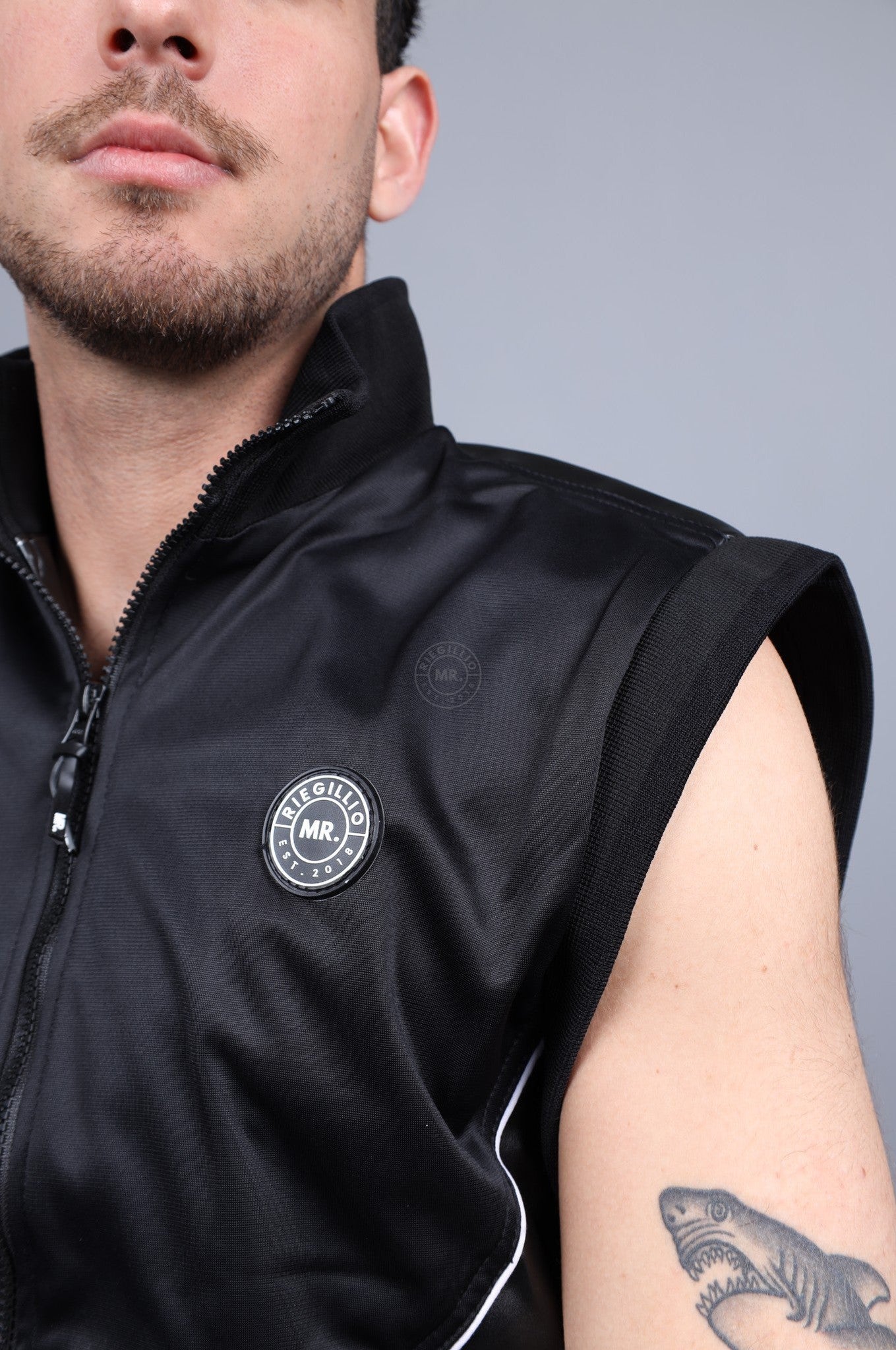 MR. 24 Tracksuit Sleeveless Jacket - Black at MR. Riegillio
