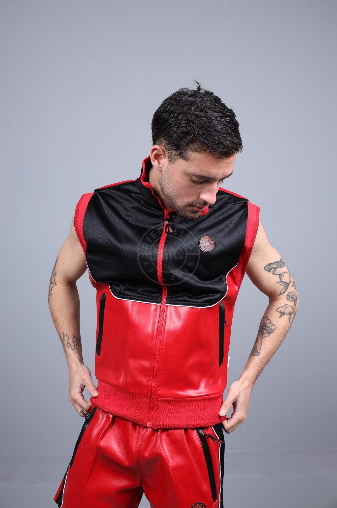 MR. 24 Tracksuit Sleeveless Jacket - Red at MR. Riegillio