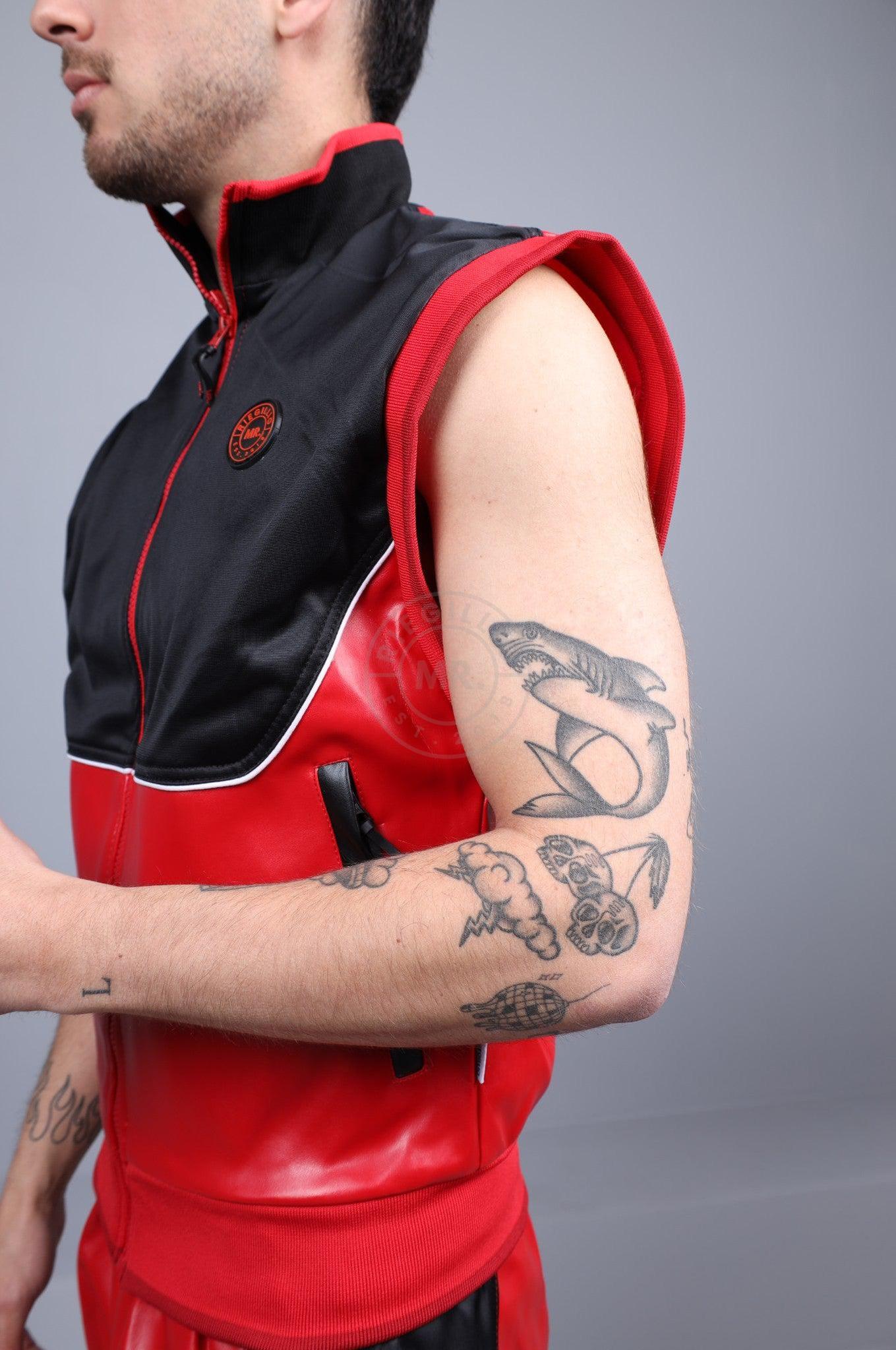 MR. 24 Tracksuit Sleeveless Jacket - Red at MR. Riegillio