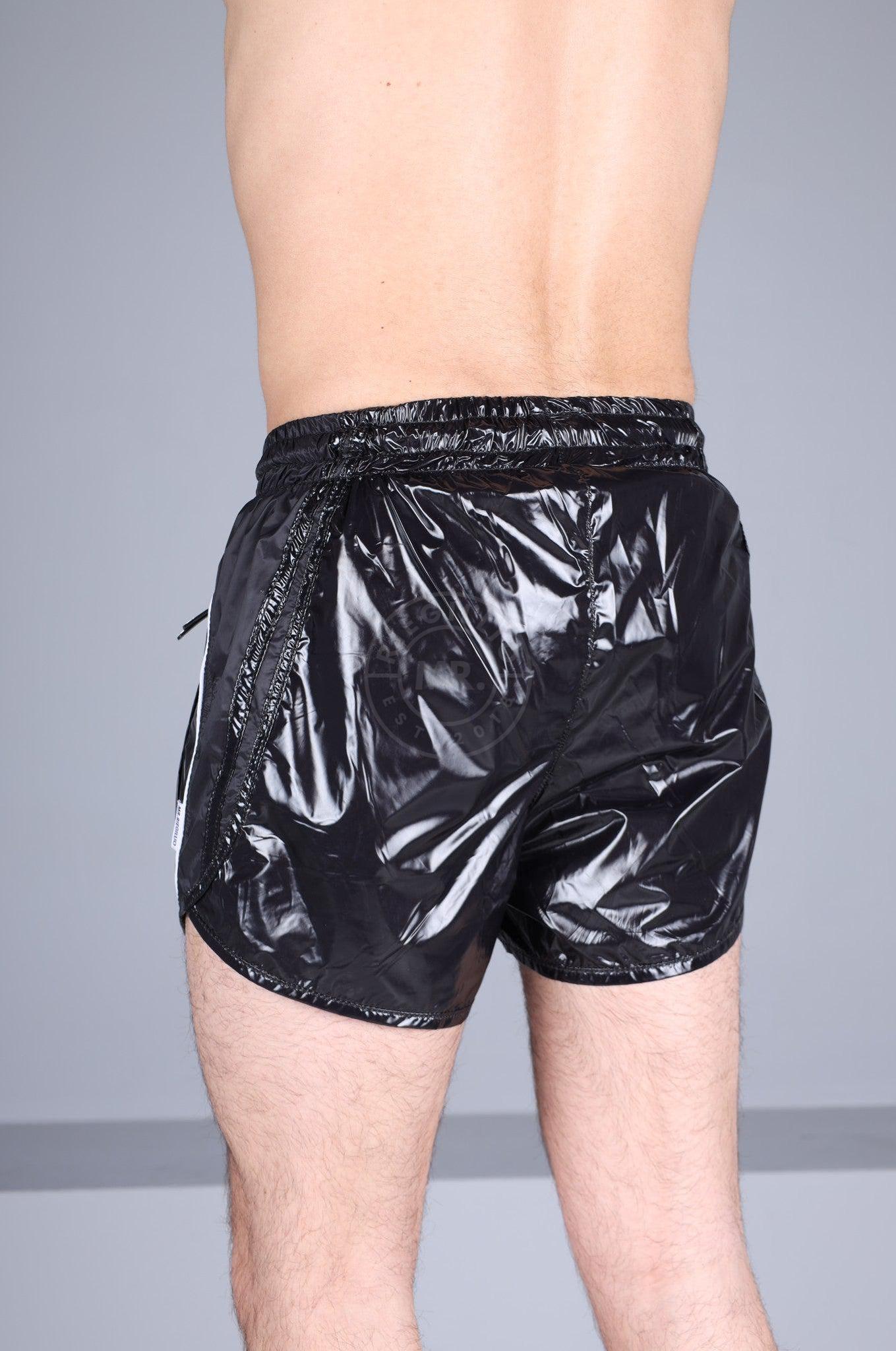 Shiny Nylon 24 Mini Short - Black at MR. Riegillio