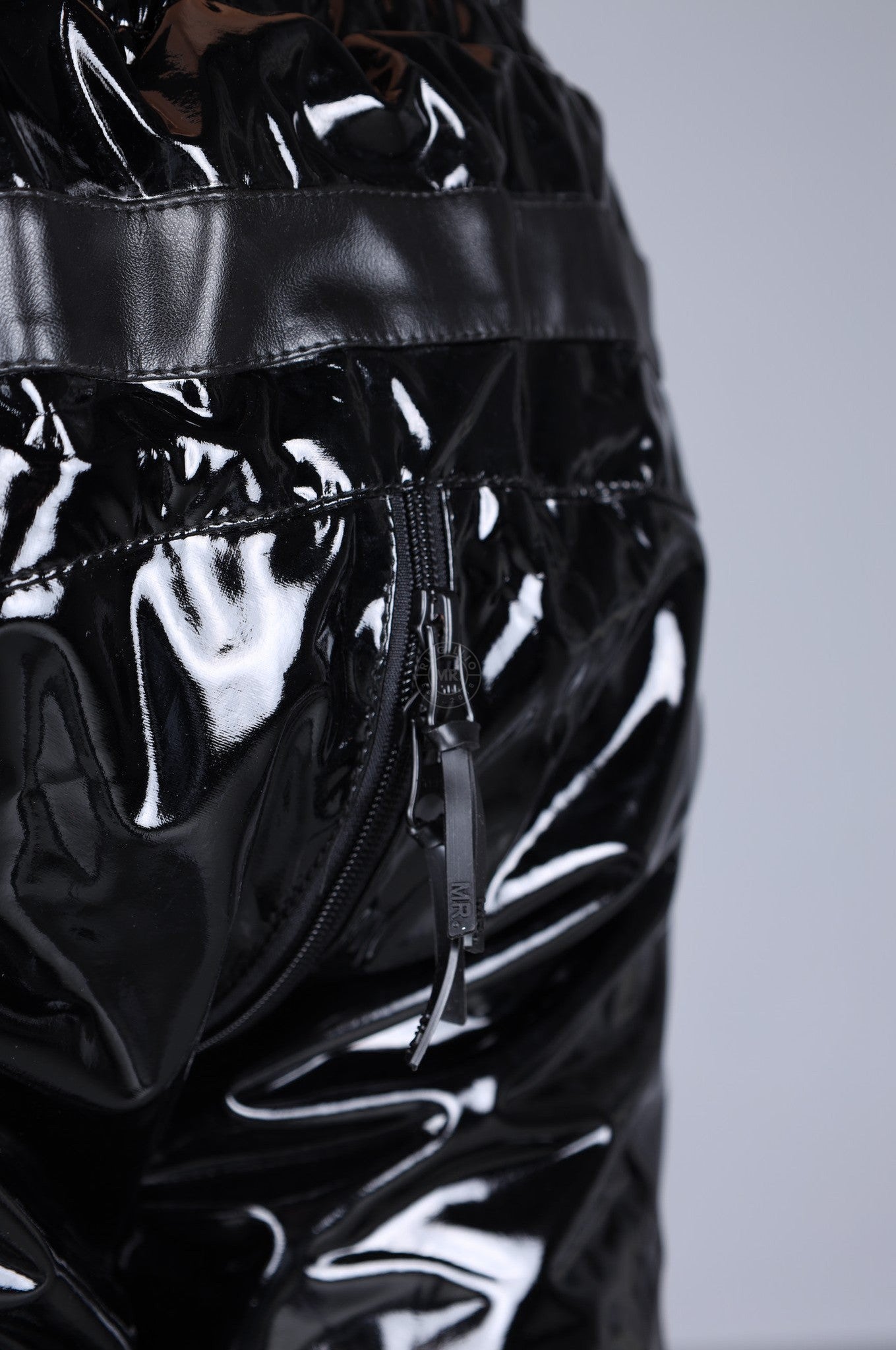 PVC 24 Tracksuit Pants Thru Zip - Black at MR. Riegillio