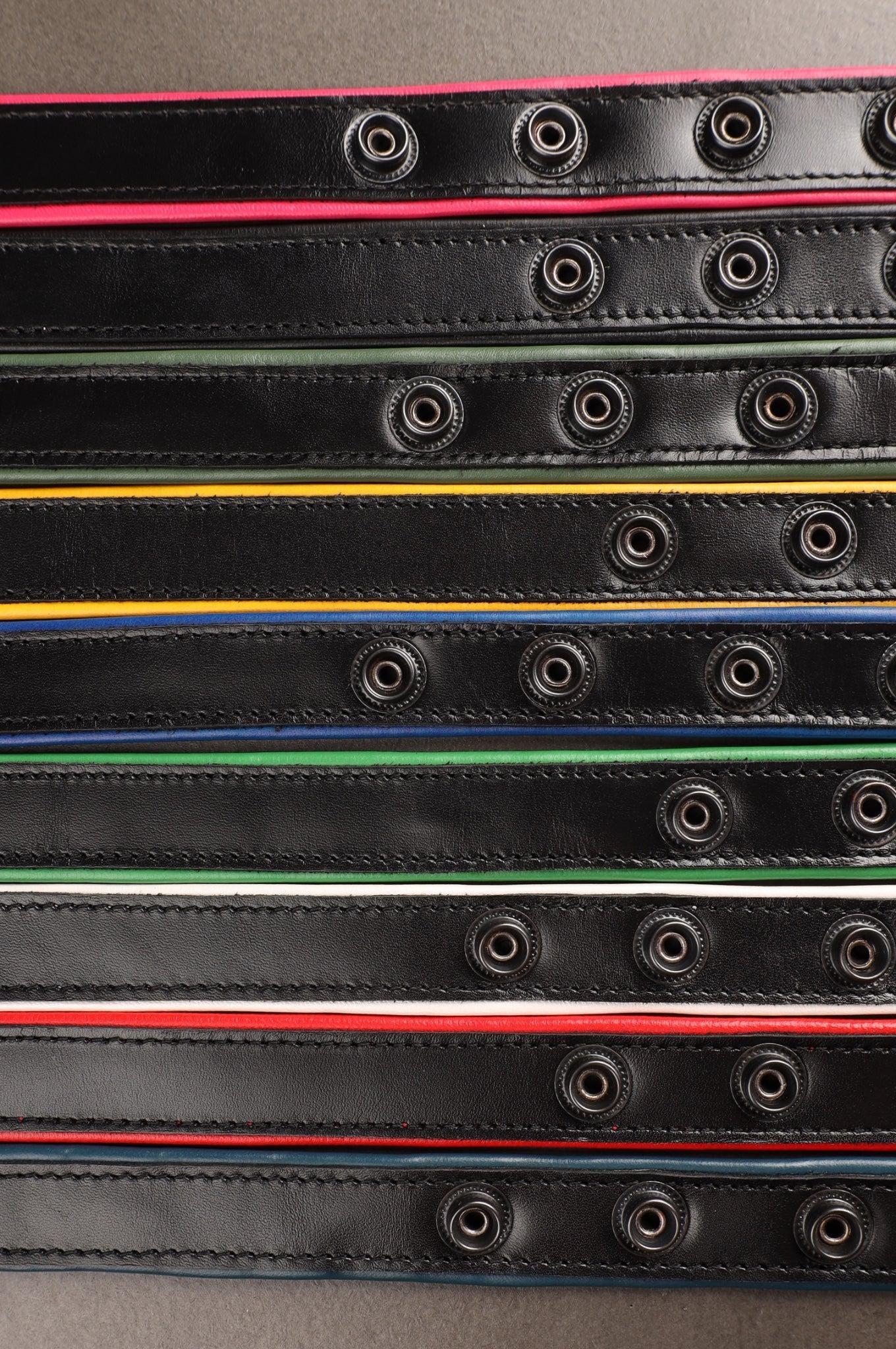 Black Leather Bicep Armband - Snap - Kobalt Blue at MR. Riegillio
