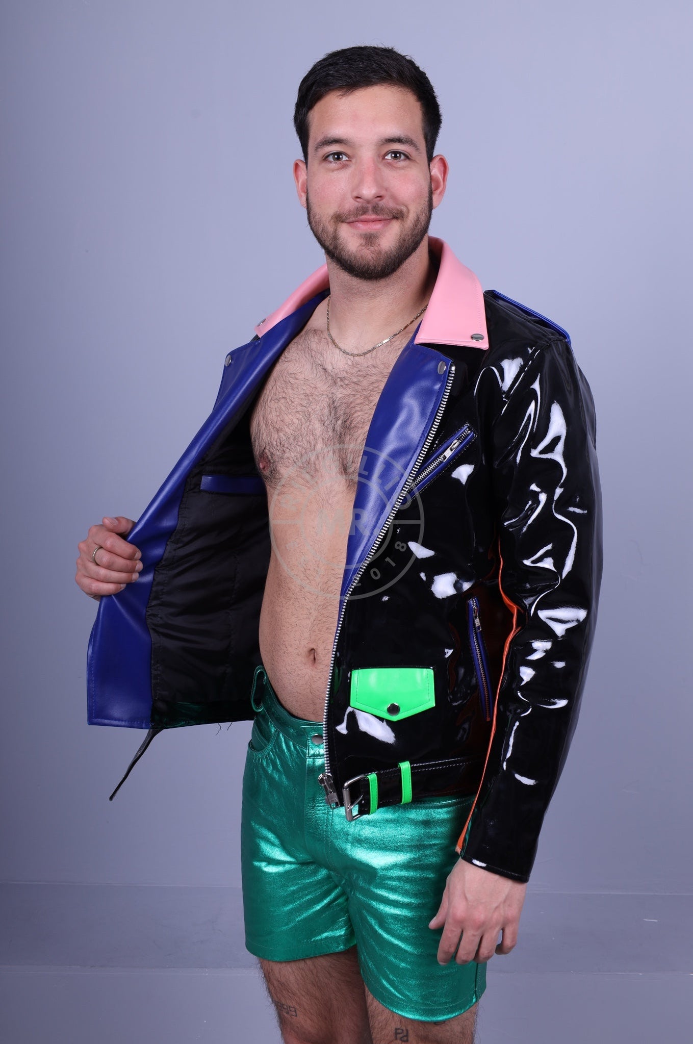 Colored PVC Brando Jacket at MR. Riegillio