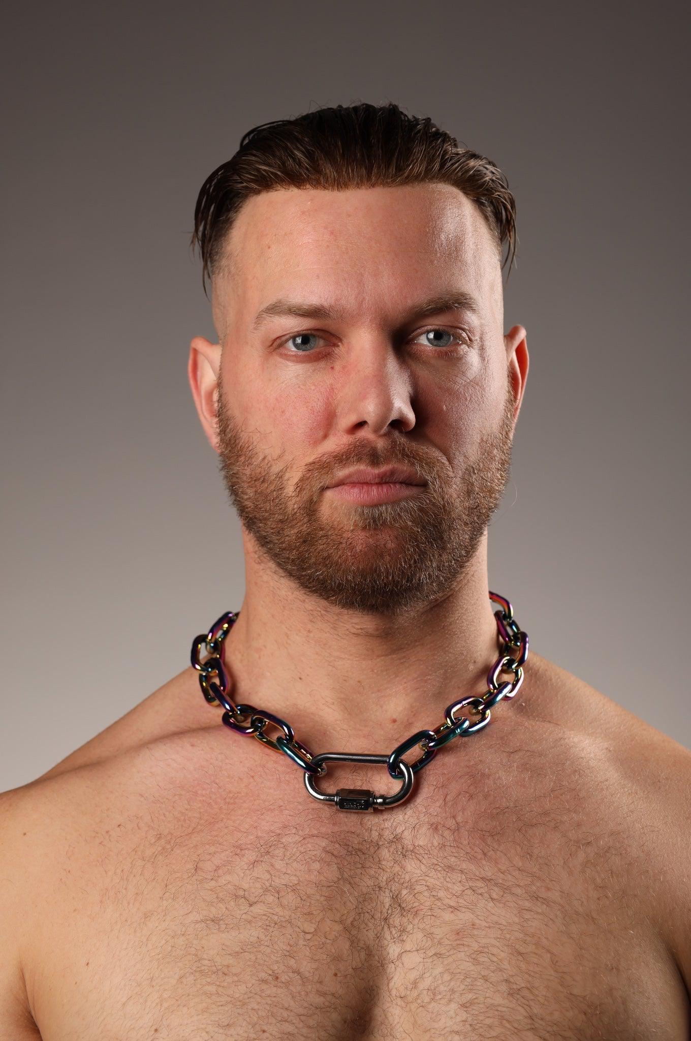 SIRAINER Chain Collar - Rainbow at MR. Riegillio