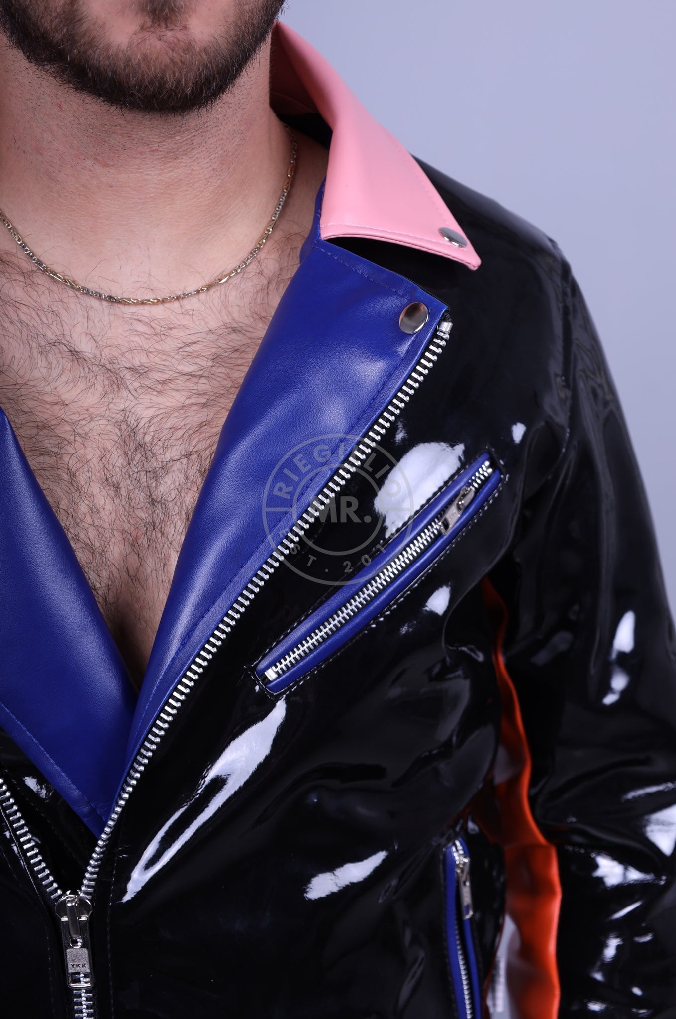 Colored PVC Brando Jacket at MR. Riegillio