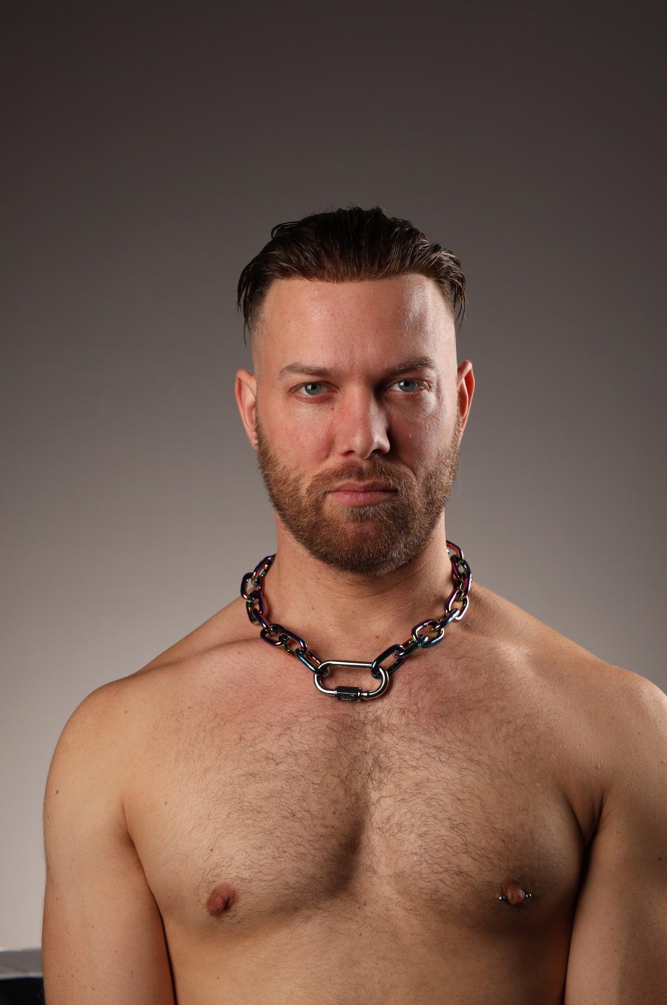 SIRAINER Chain Collar - Rainbow at MR. Riegillio