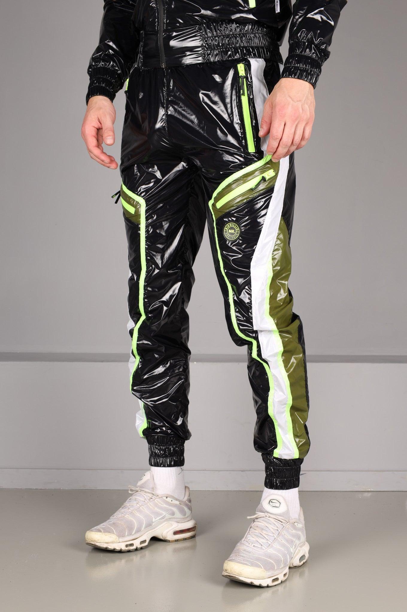 Shiny Nylon Tracksuit Pants - FUNIS at MR. Riegillio