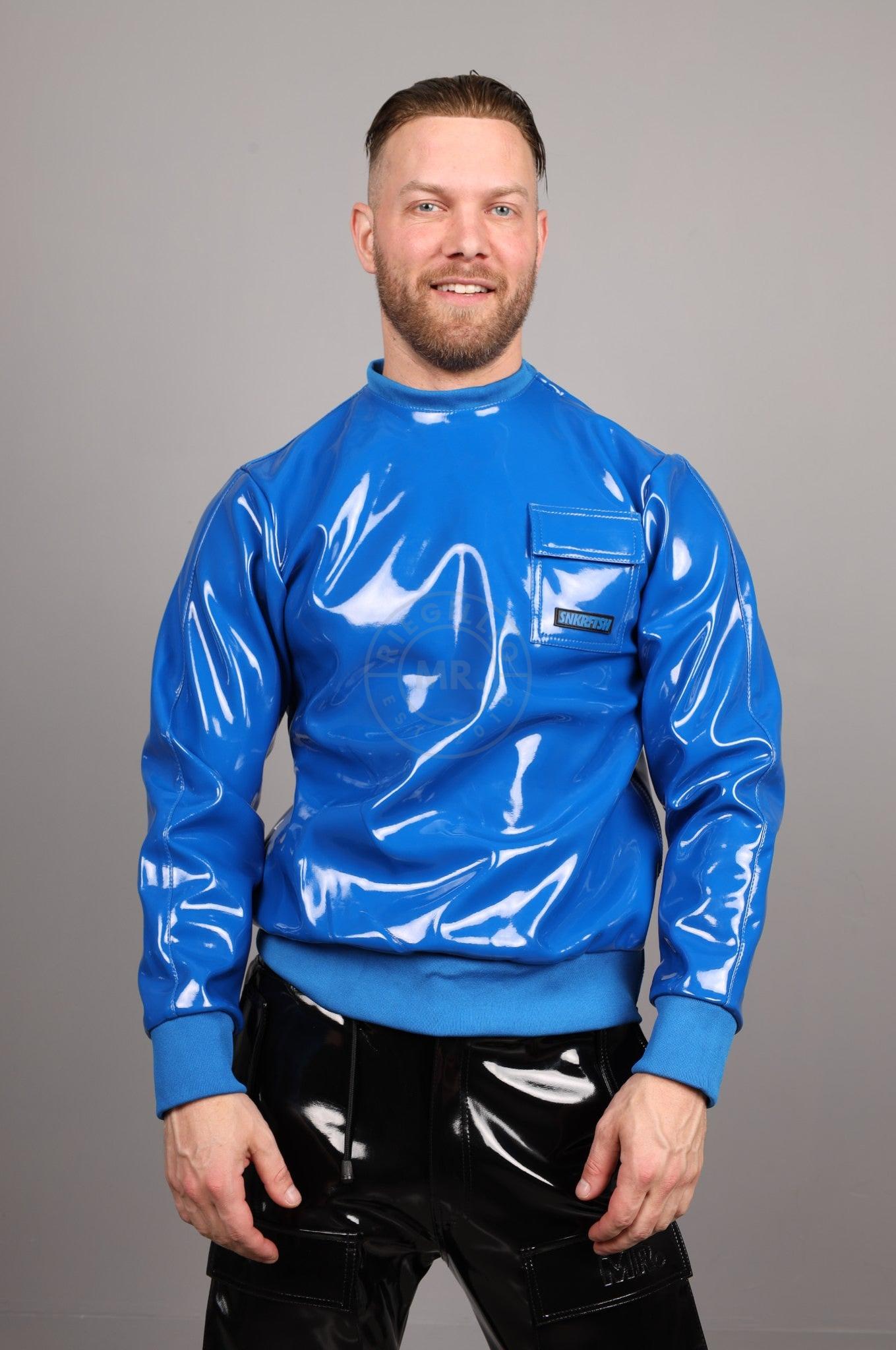 SNKRFTSH Blue PVC Sweater at MR. Riegillio