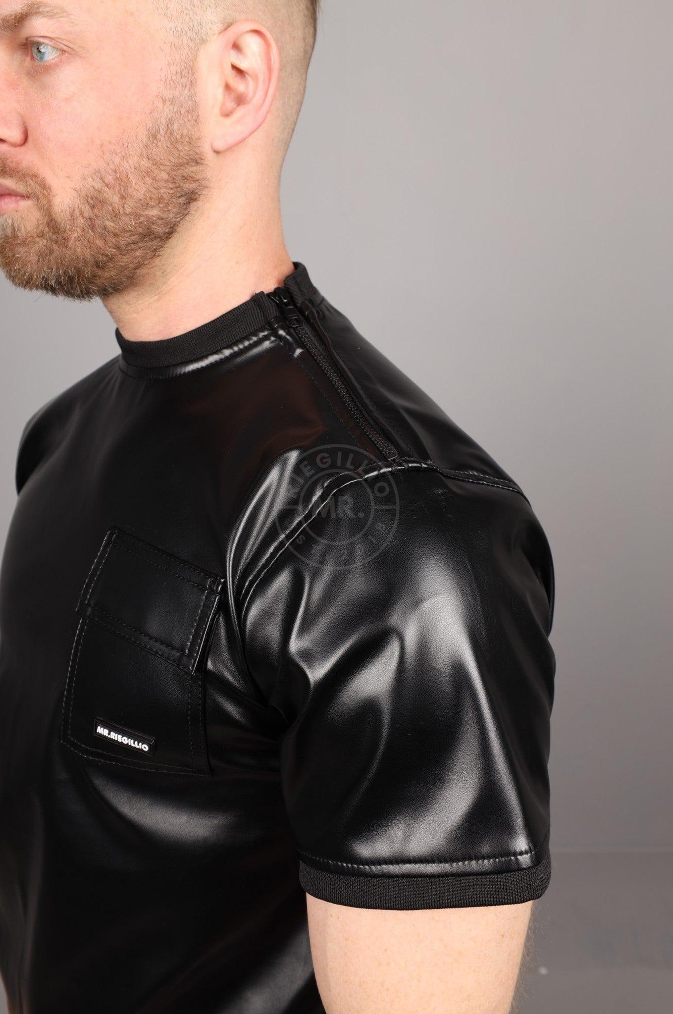 Vegan Leather Black T-Shirt at MR. Riegillio