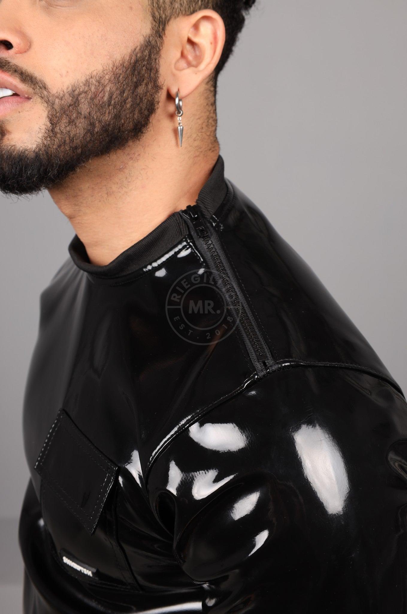 SNKRFTSH Black PVC T-Shirt at MR. Riegillio