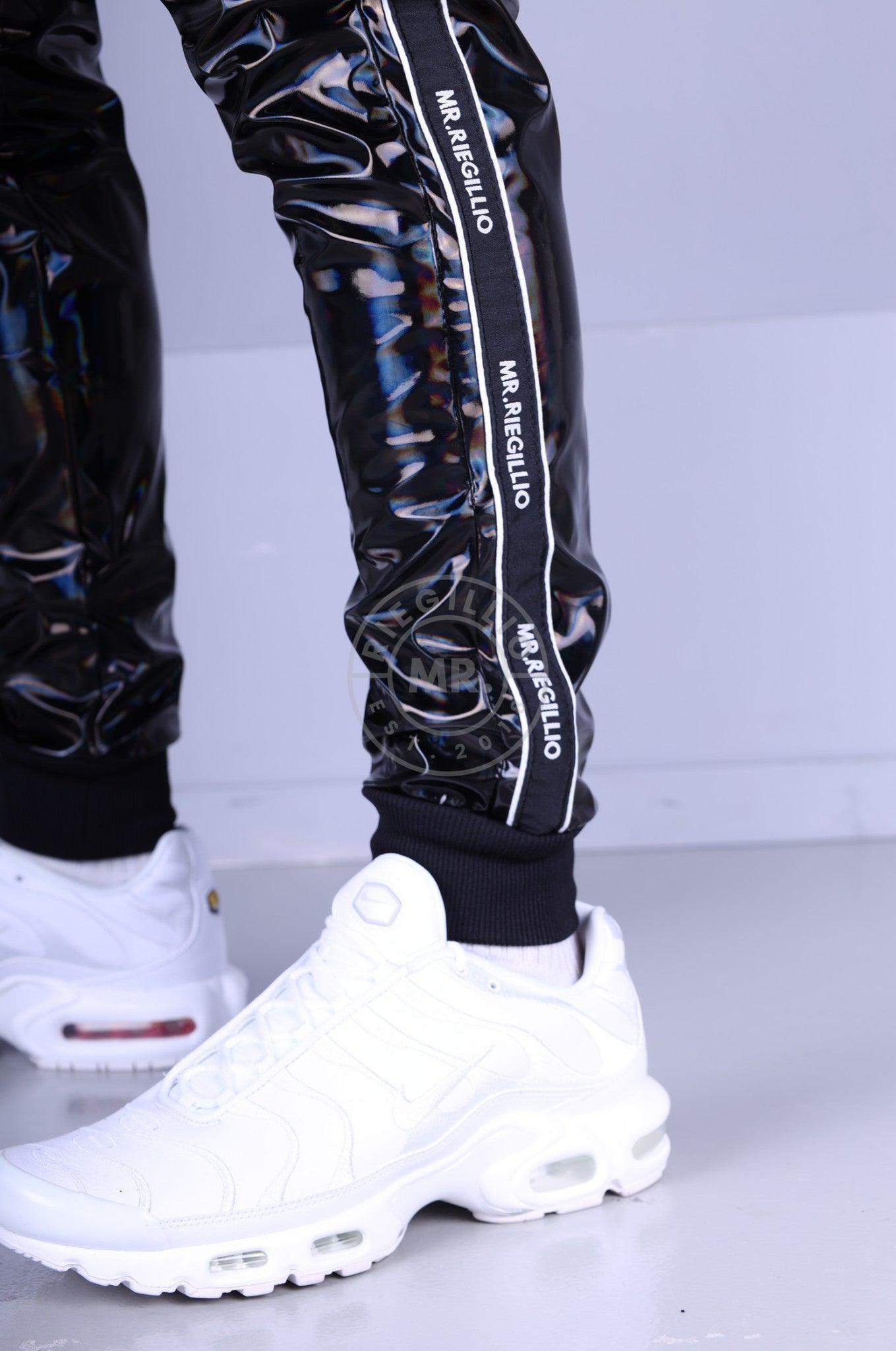 Black Holographic Tracksuit Pants