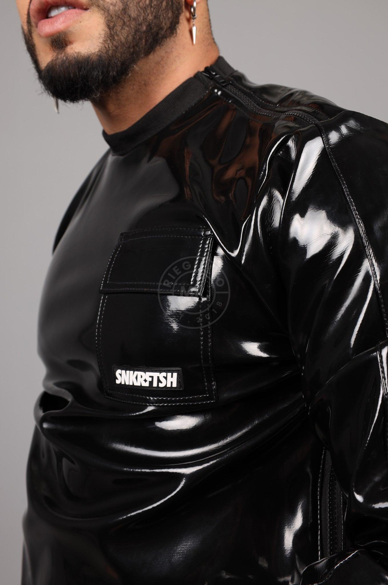 SNKRFTSH Black PVC Sweater at MR. Riegillio