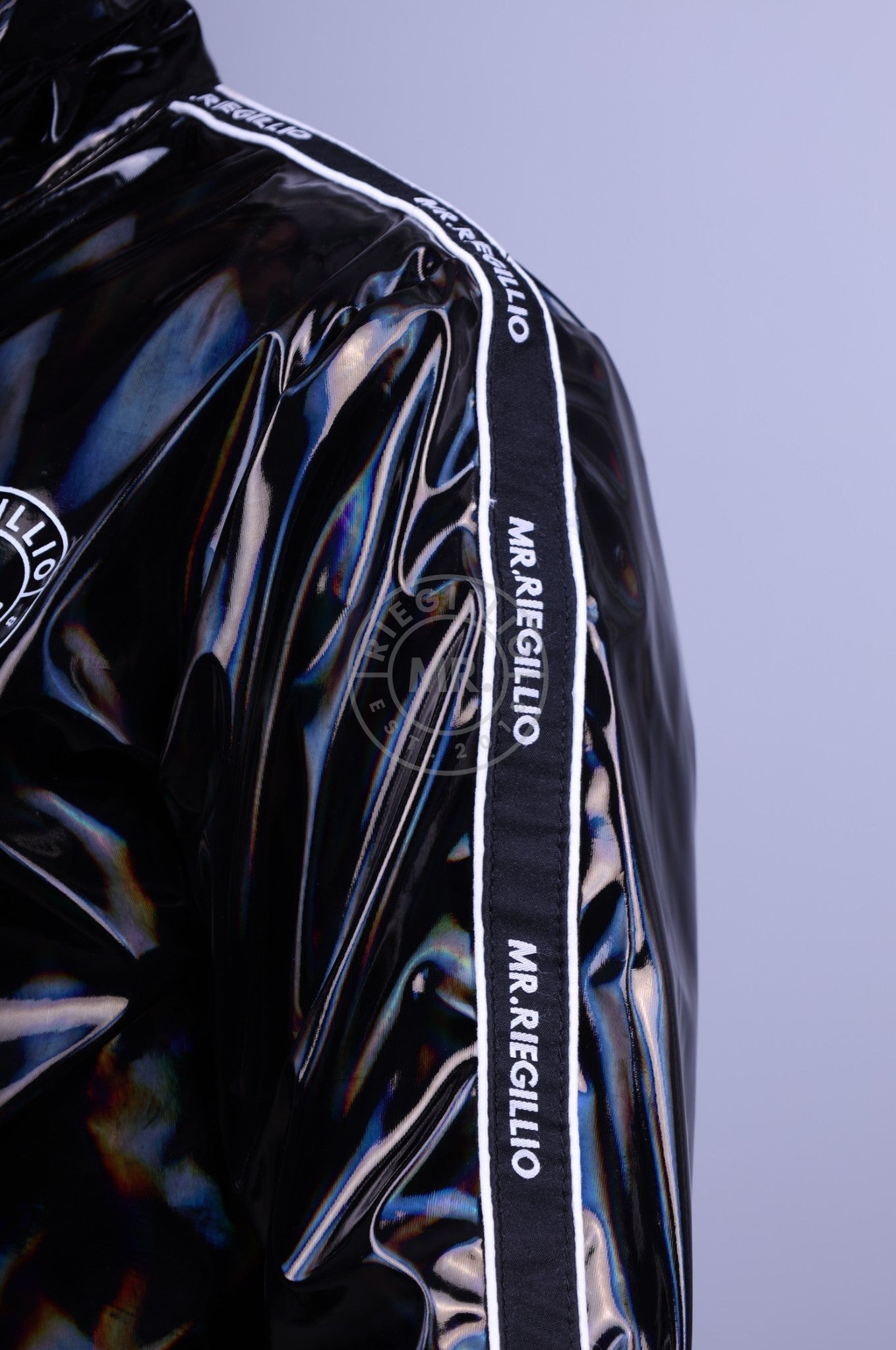 Black Holographic Tracksuit Jacket