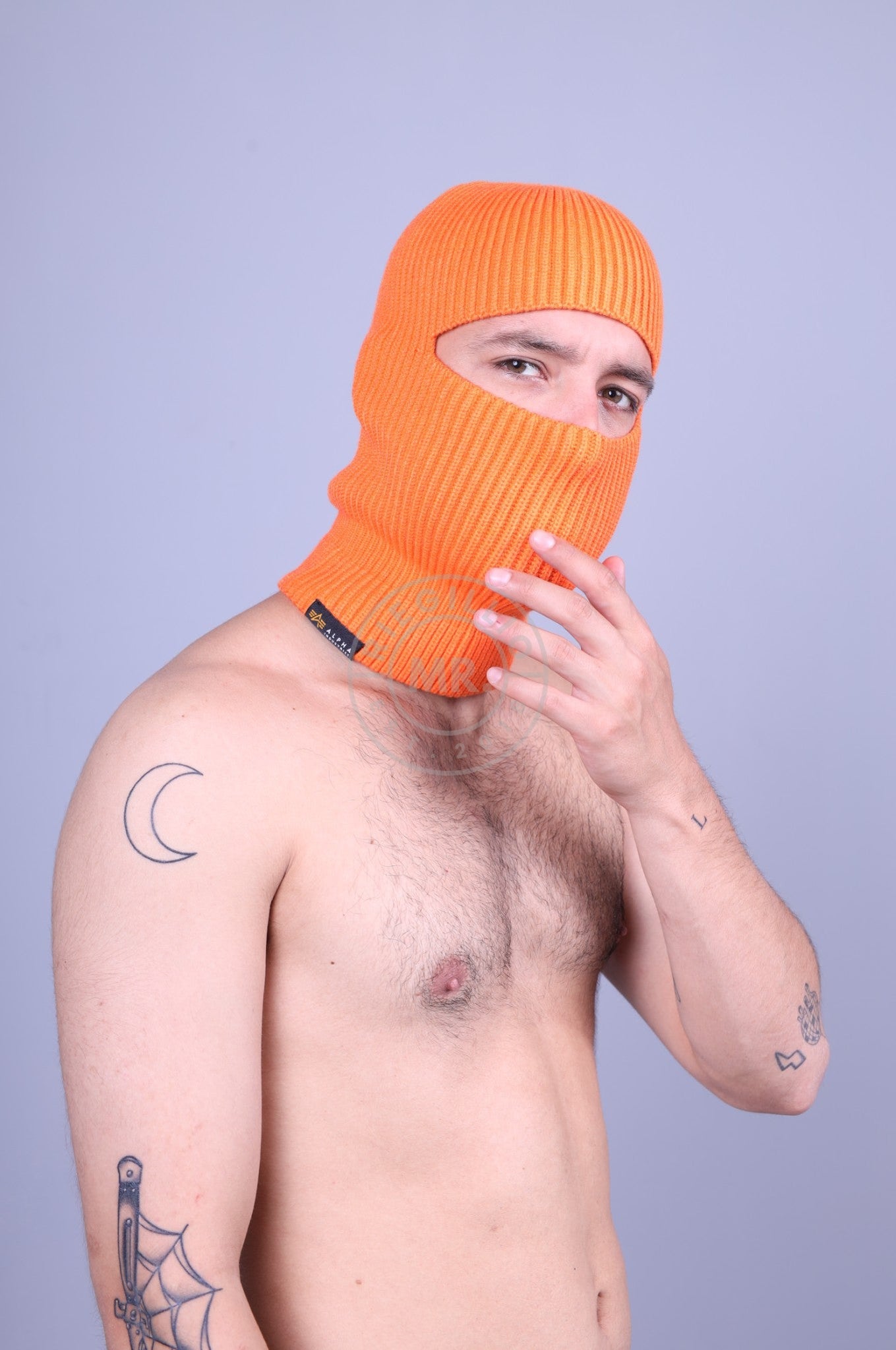 Alpha Industries Label Balaclava - Alpha Orange-at MR. Riegillio