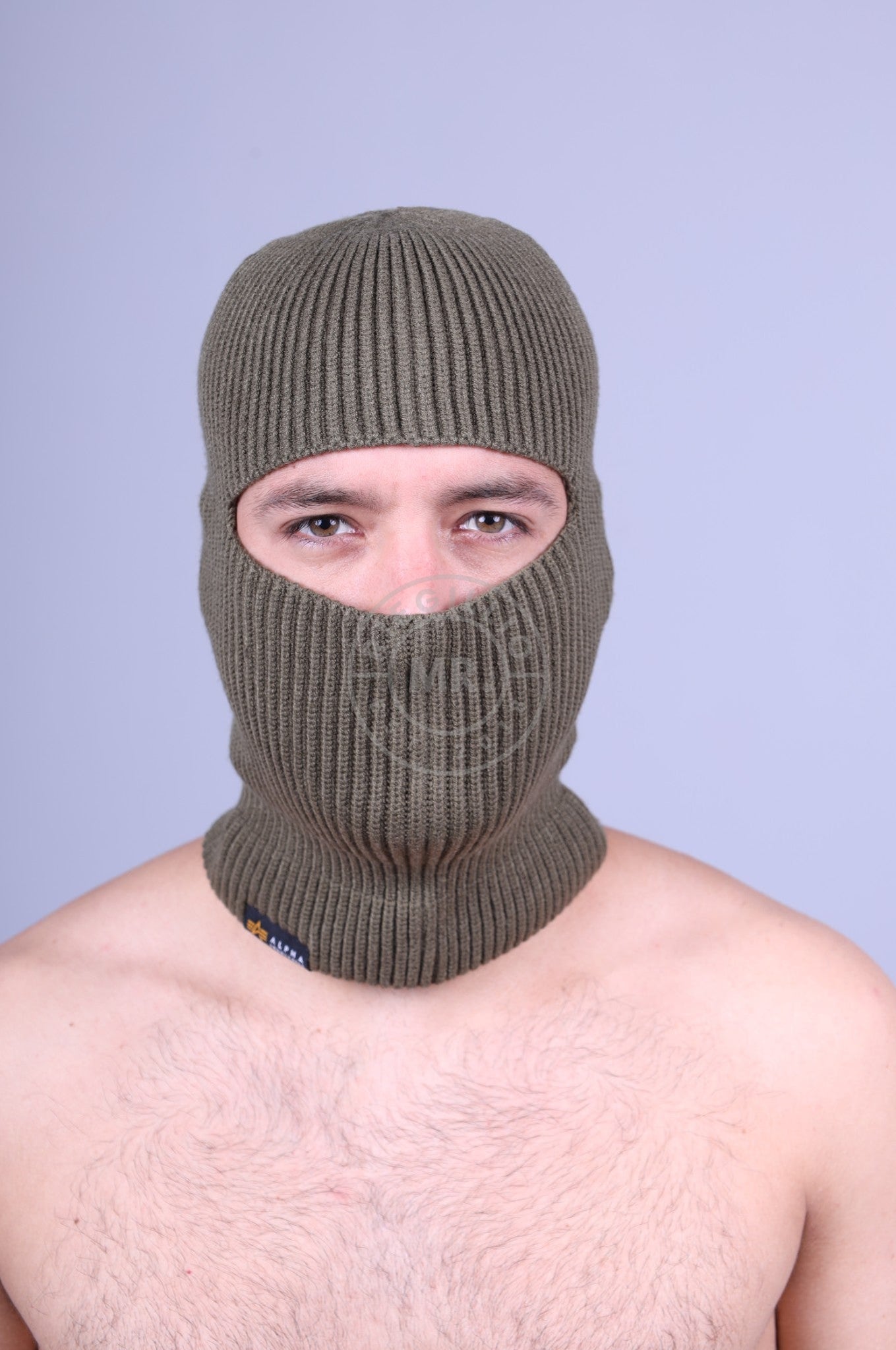 Alpha Industries Label Balaclava - Dark Olive-at MR. Riegillio