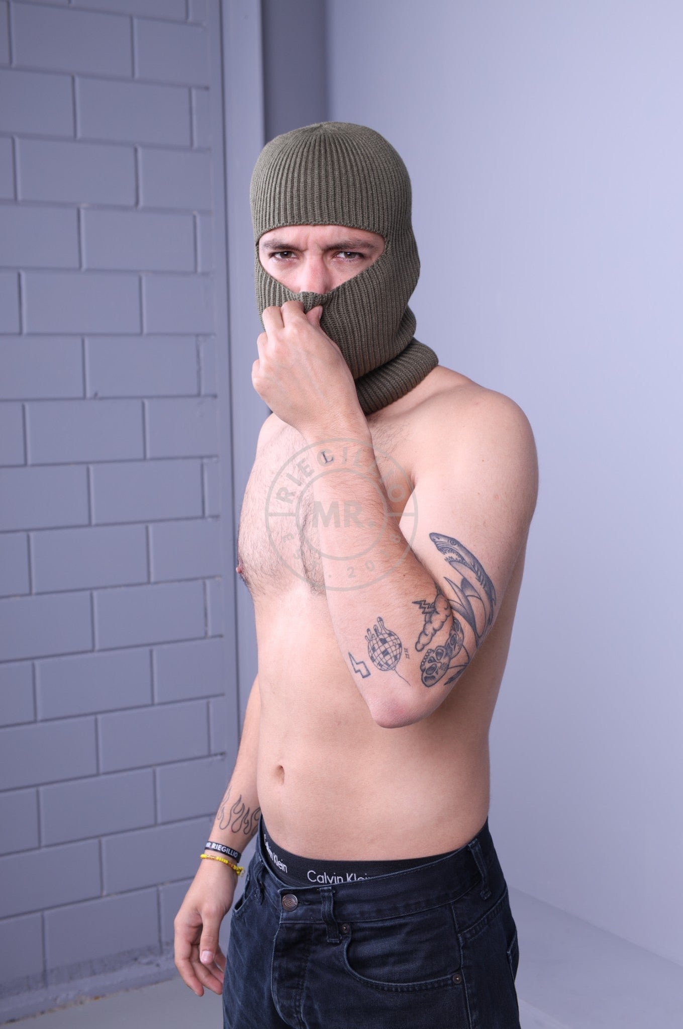 Alpha Industries Label Balaclava - Dark Olive-at MR. Riegillio