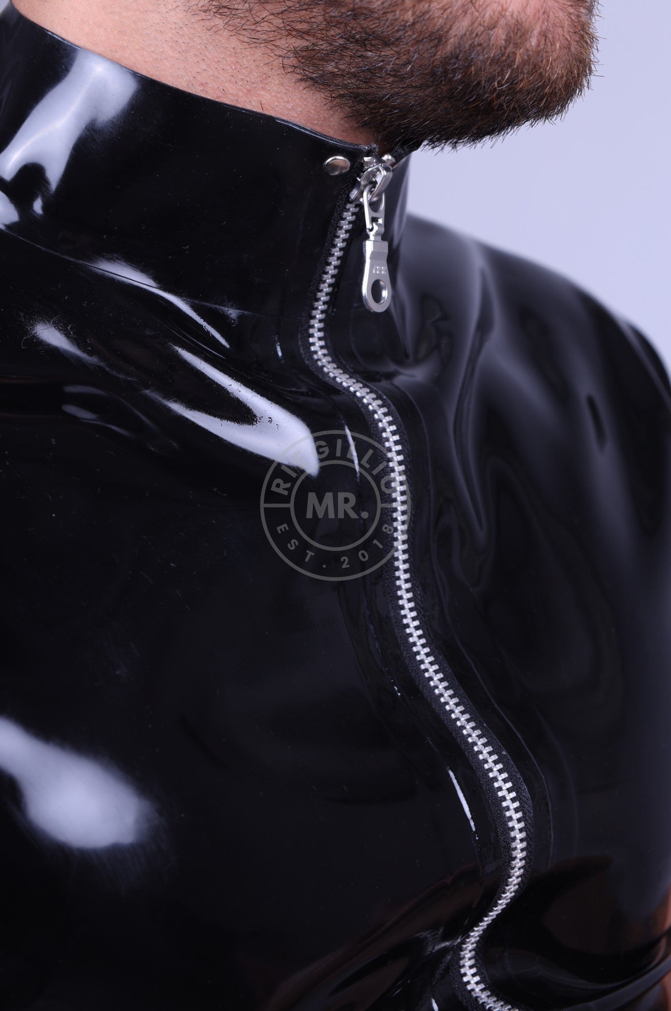 Rubber Zip T-Shirt - Collar at MR. Riegillio