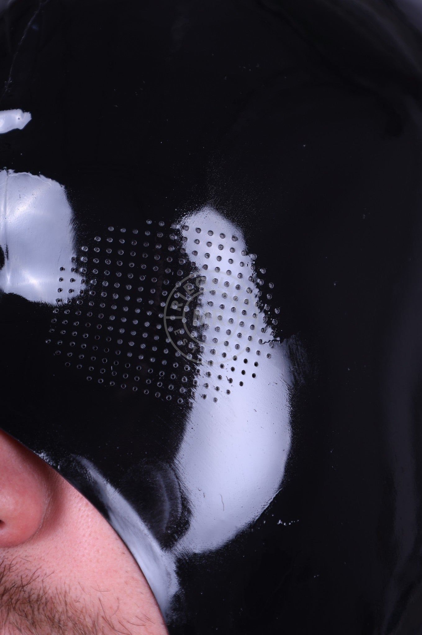 Rubber Micro Perforated Hood - Open Mouth at MR. Riegillio