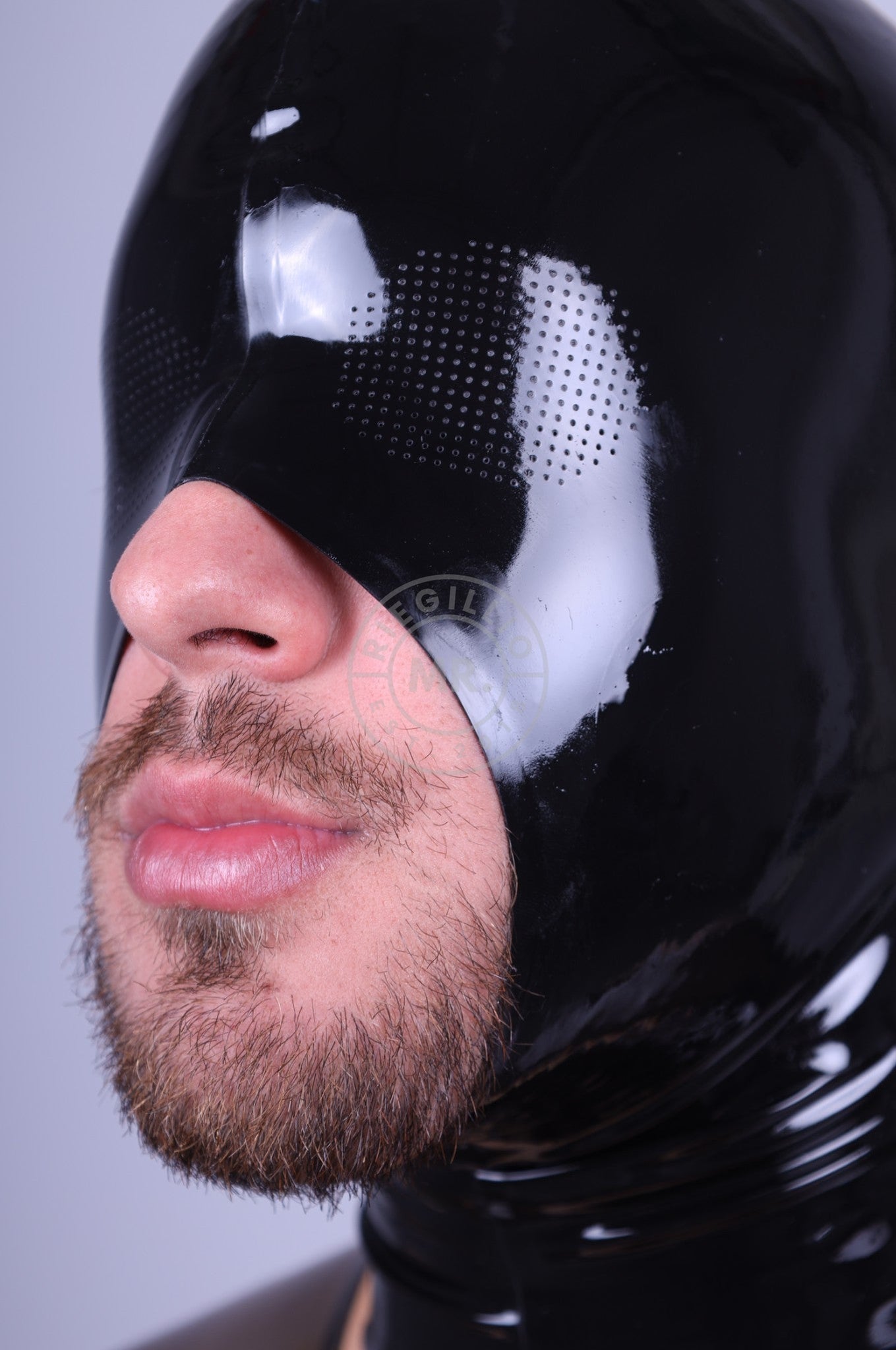 Rubber Micro Perforated Hood - Open Mouth at MR. Riegillio