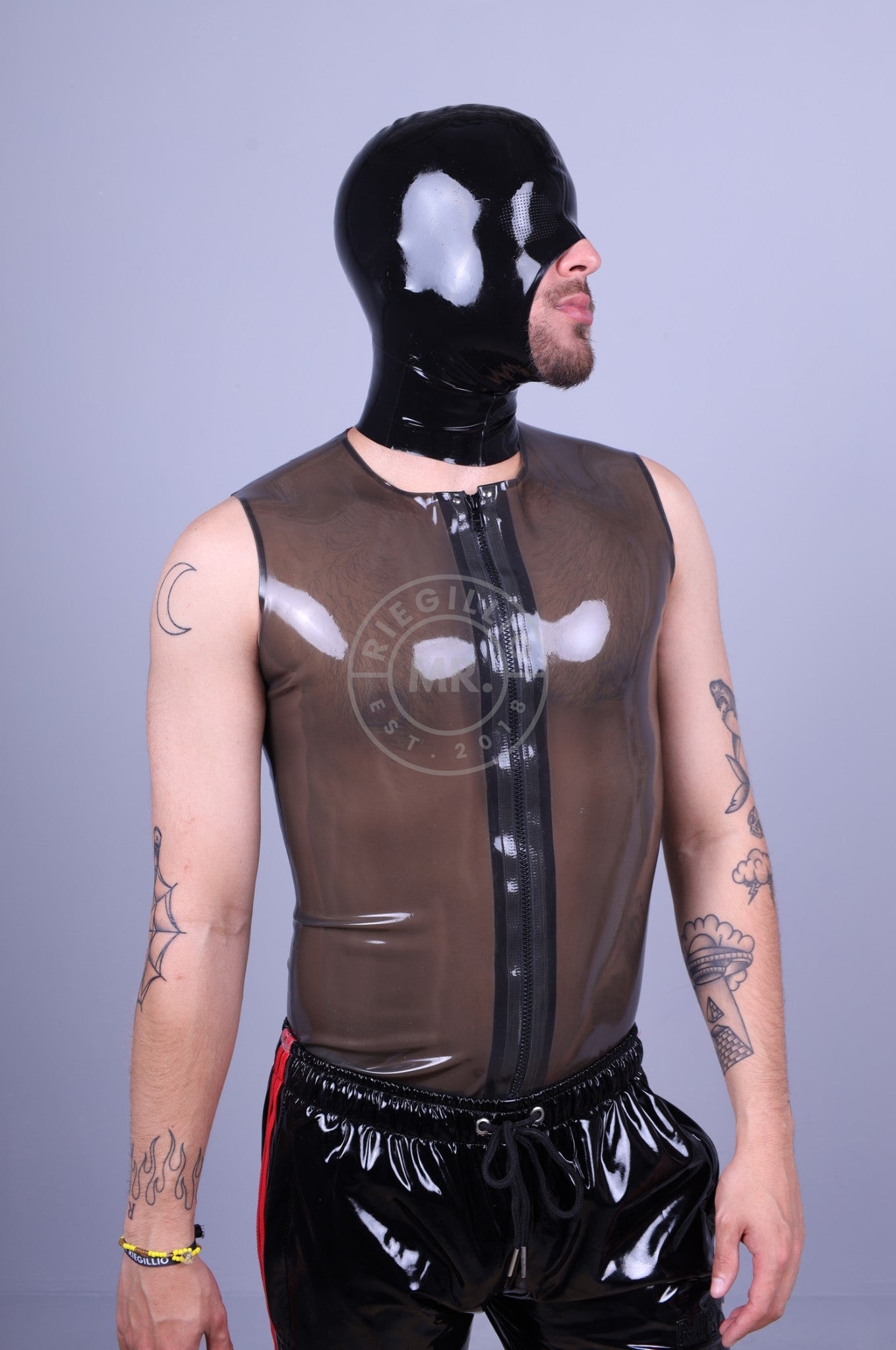 Rubber Micro Perforated Hood - Open Mouth-at MR. Riegillio