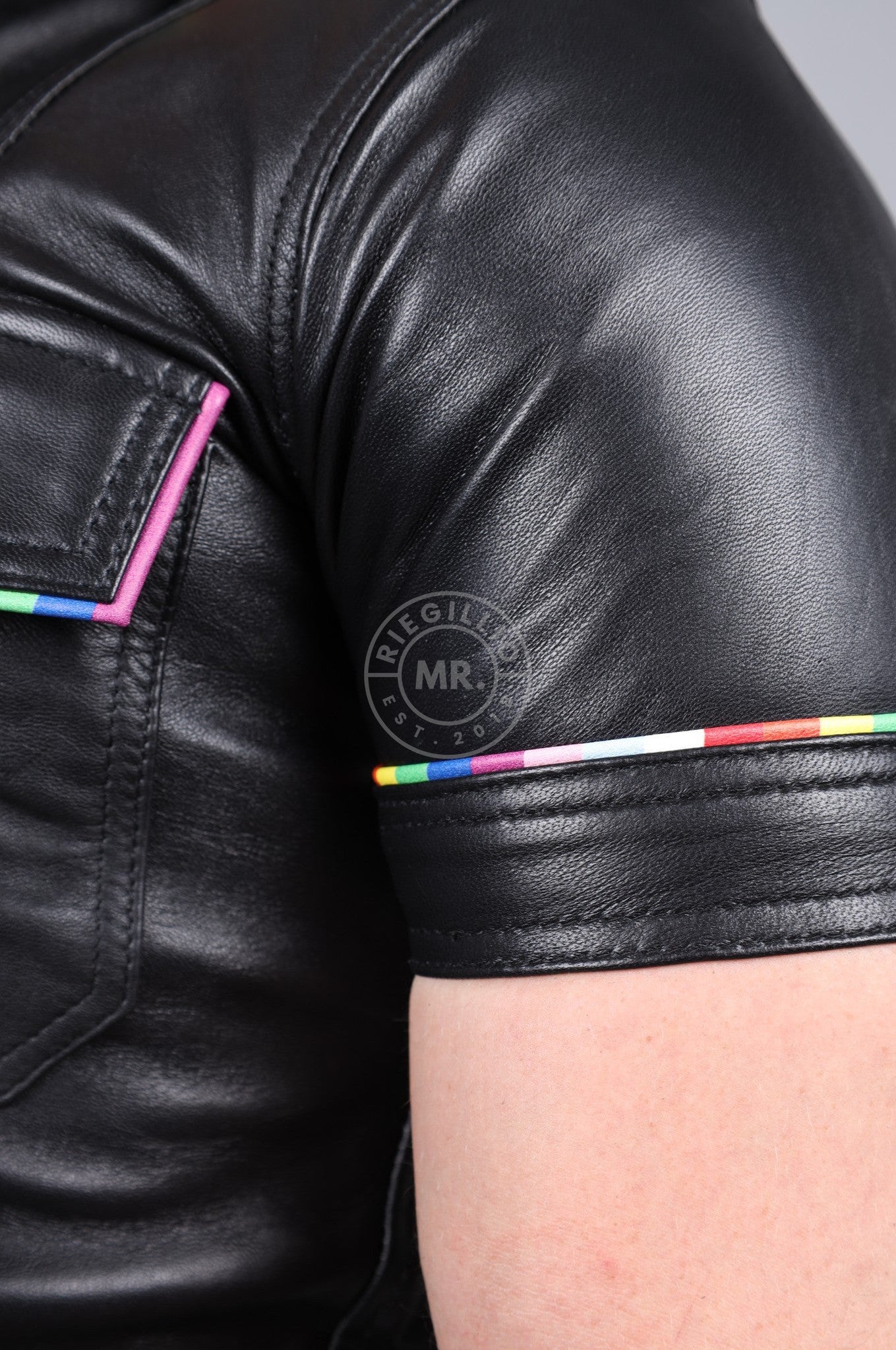 Black Leather Shirt - PROUD at MR. Riegillio