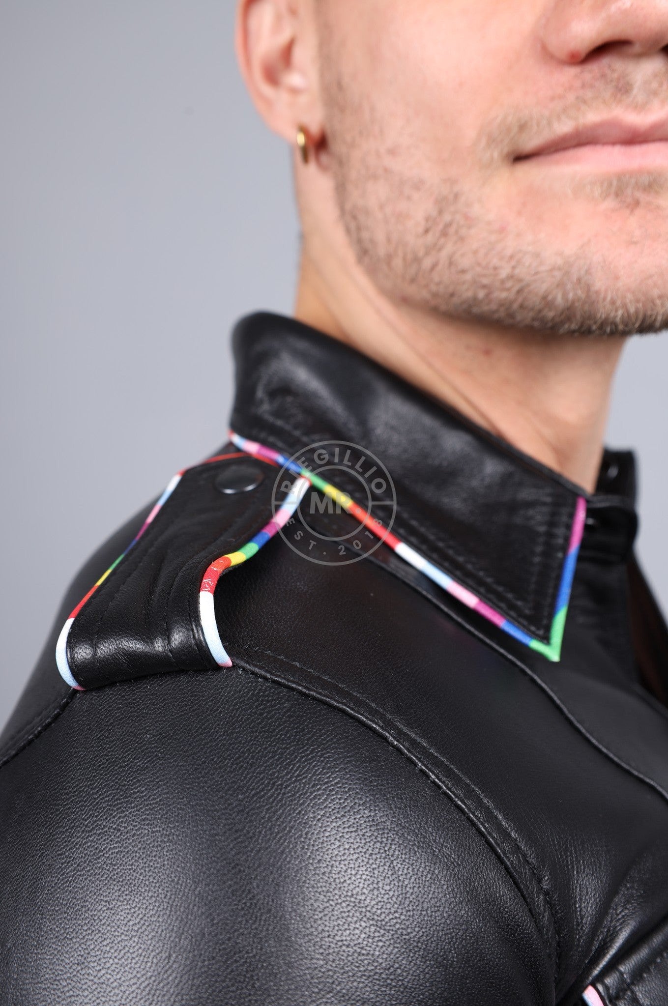 Black Leather Shirt - PROUD at MR. Riegillio