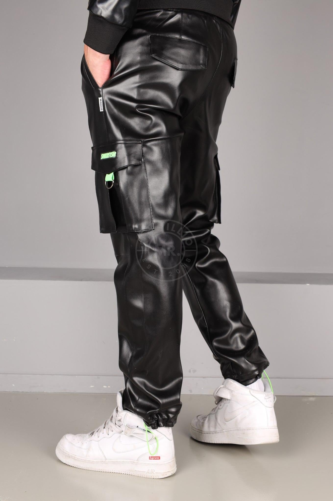 SNKRFTSH Vegan Leather Pants - Neon Touch at MR. Riegillio
