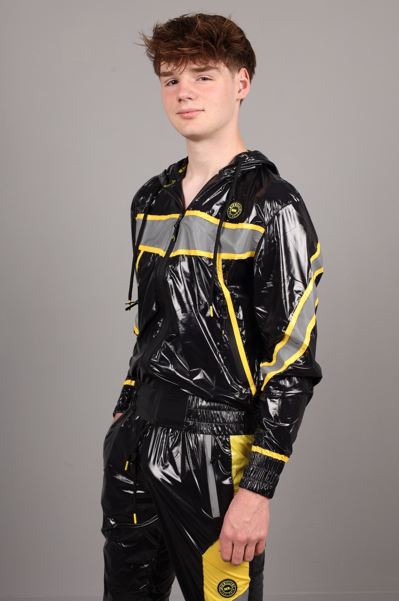 Shiny Nylon BASE Trainingsjacke - Gelb