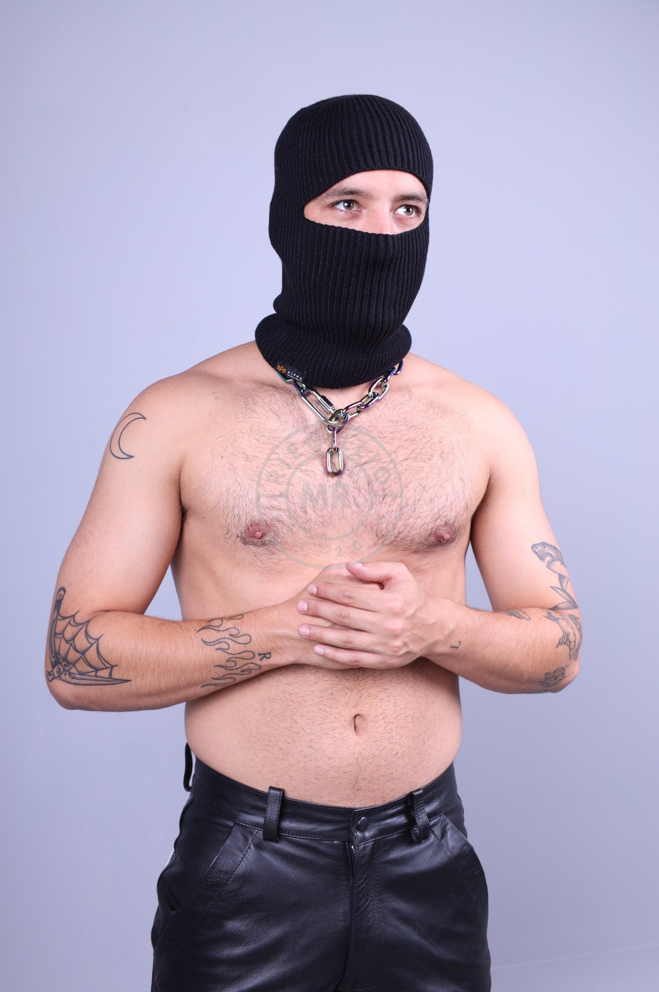 Alpha Industries Label Balaclava - Black-at MR. Riegillio