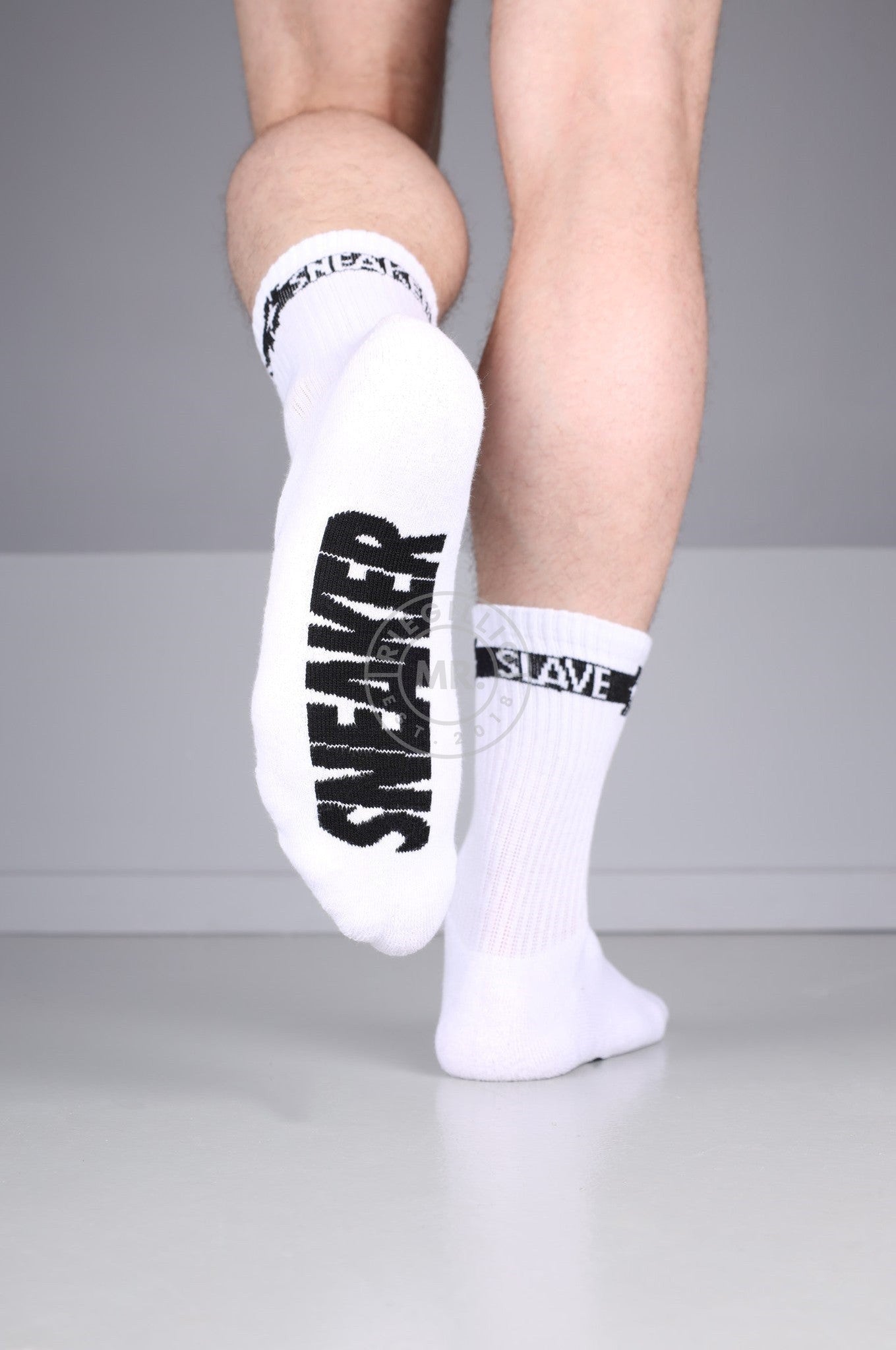 SNKRFTSH SNEAKER SLAVE Socks at MR. Riegillio