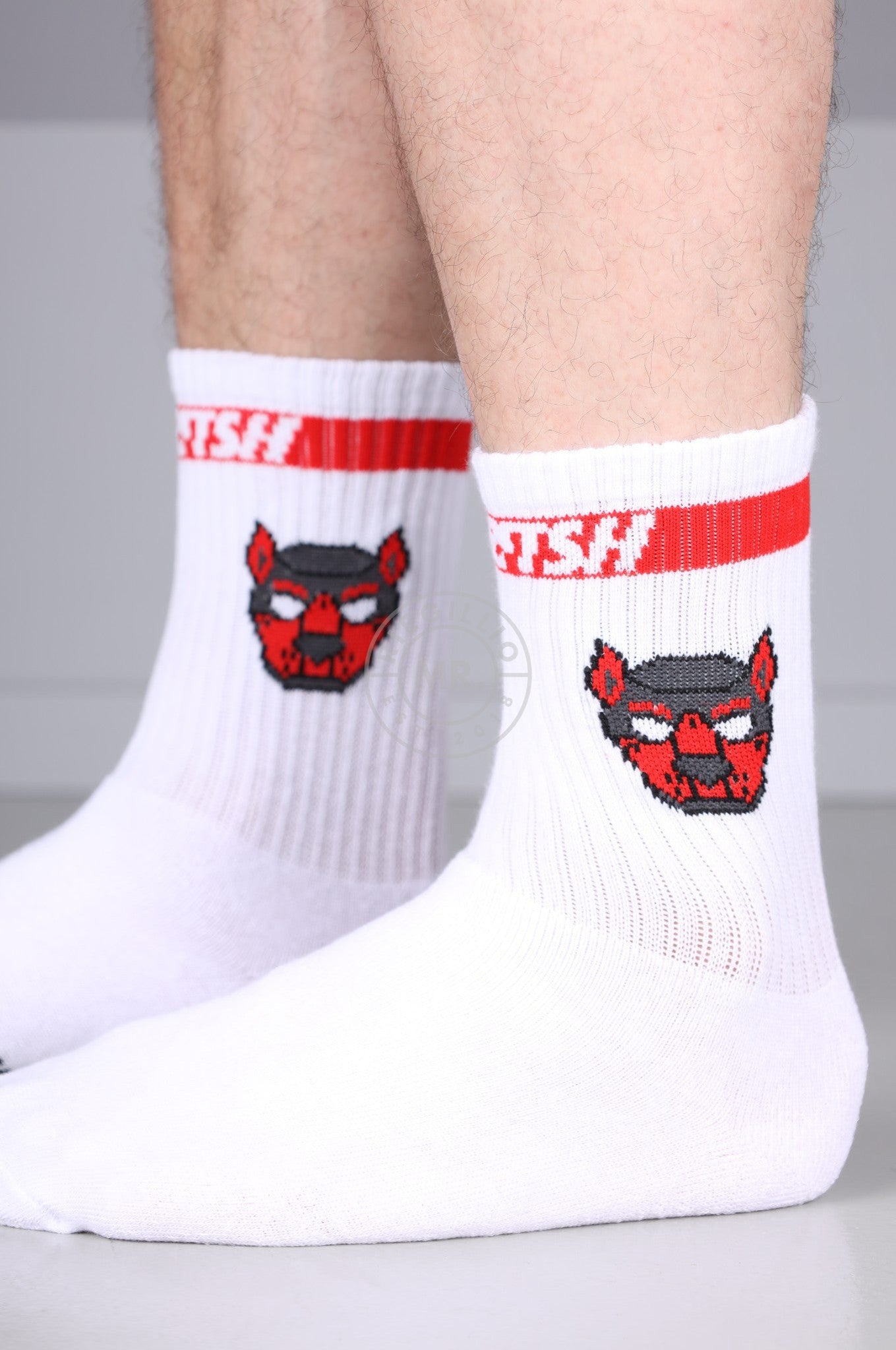 SNKRFTSH PUPPY SOCKS - RED at MR. Riegillio