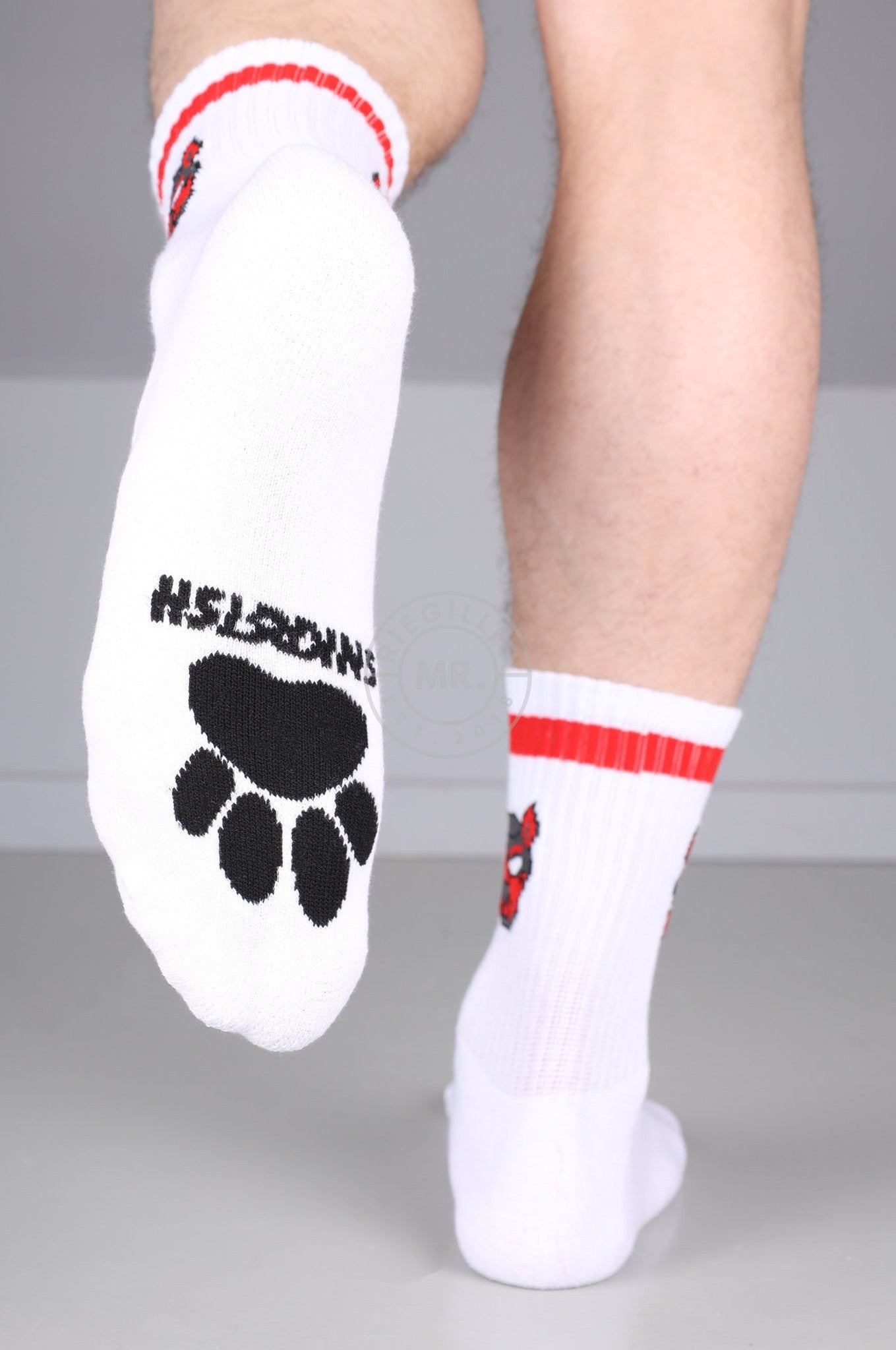 SNKRFTSH PUPPY SOCKS - RED at MR. Riegillio