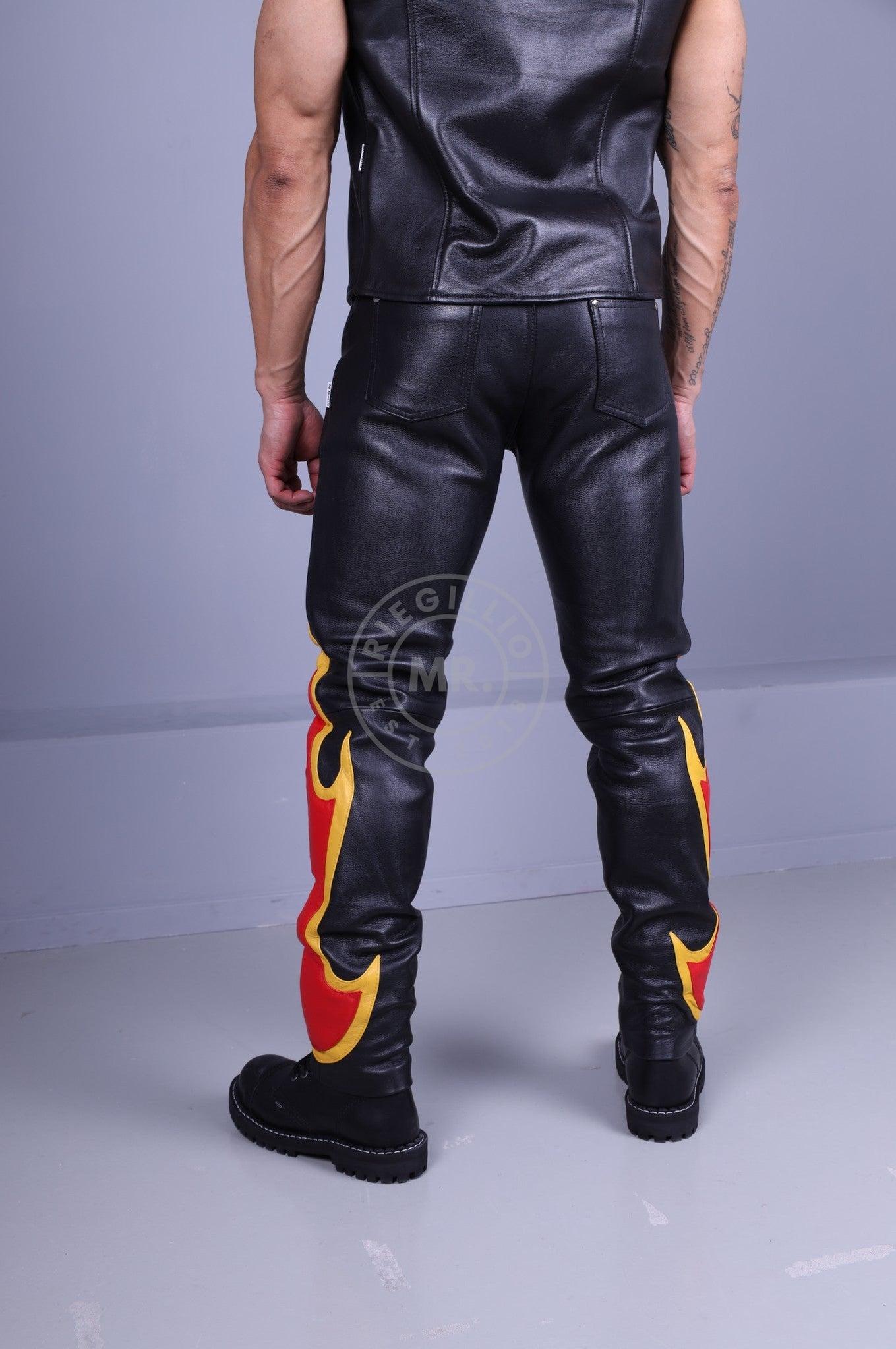 Flame Leather Pants at MR. Riegillio