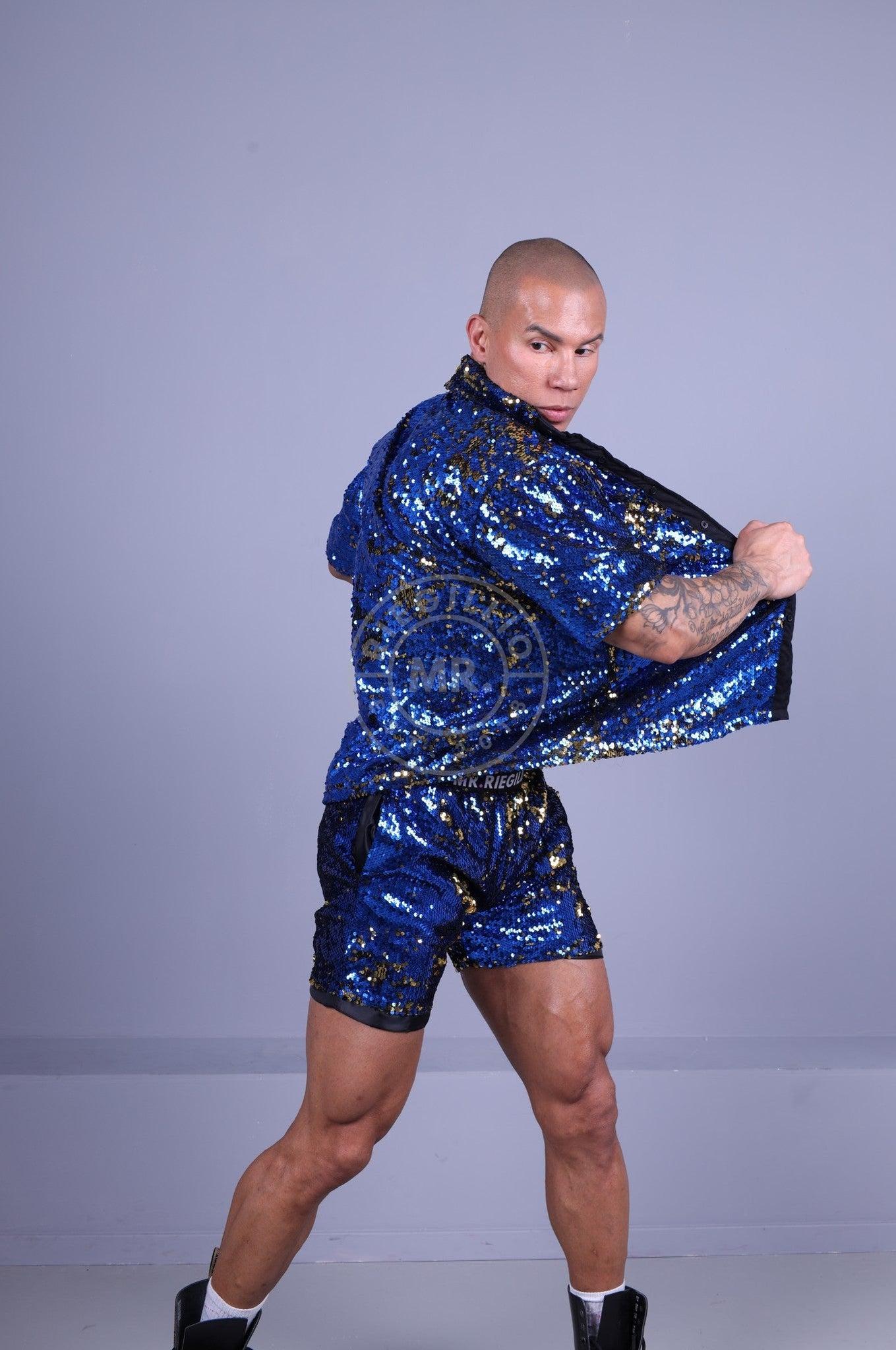 Blue Sequin Shirt at MR. Riegillio