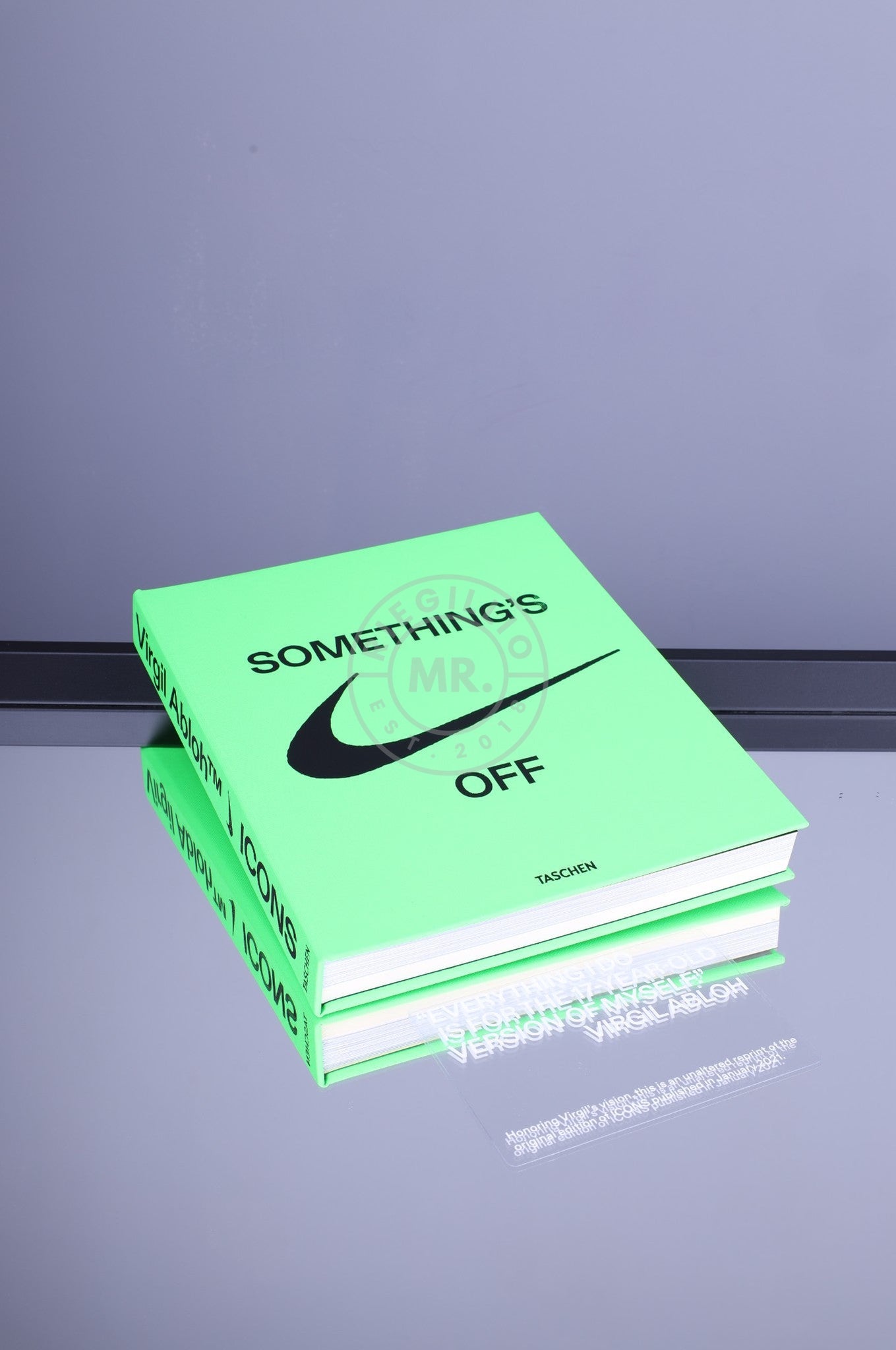 Table Book Table Book Virgil Abloh. Nike. ICONS at MR. Riegillio