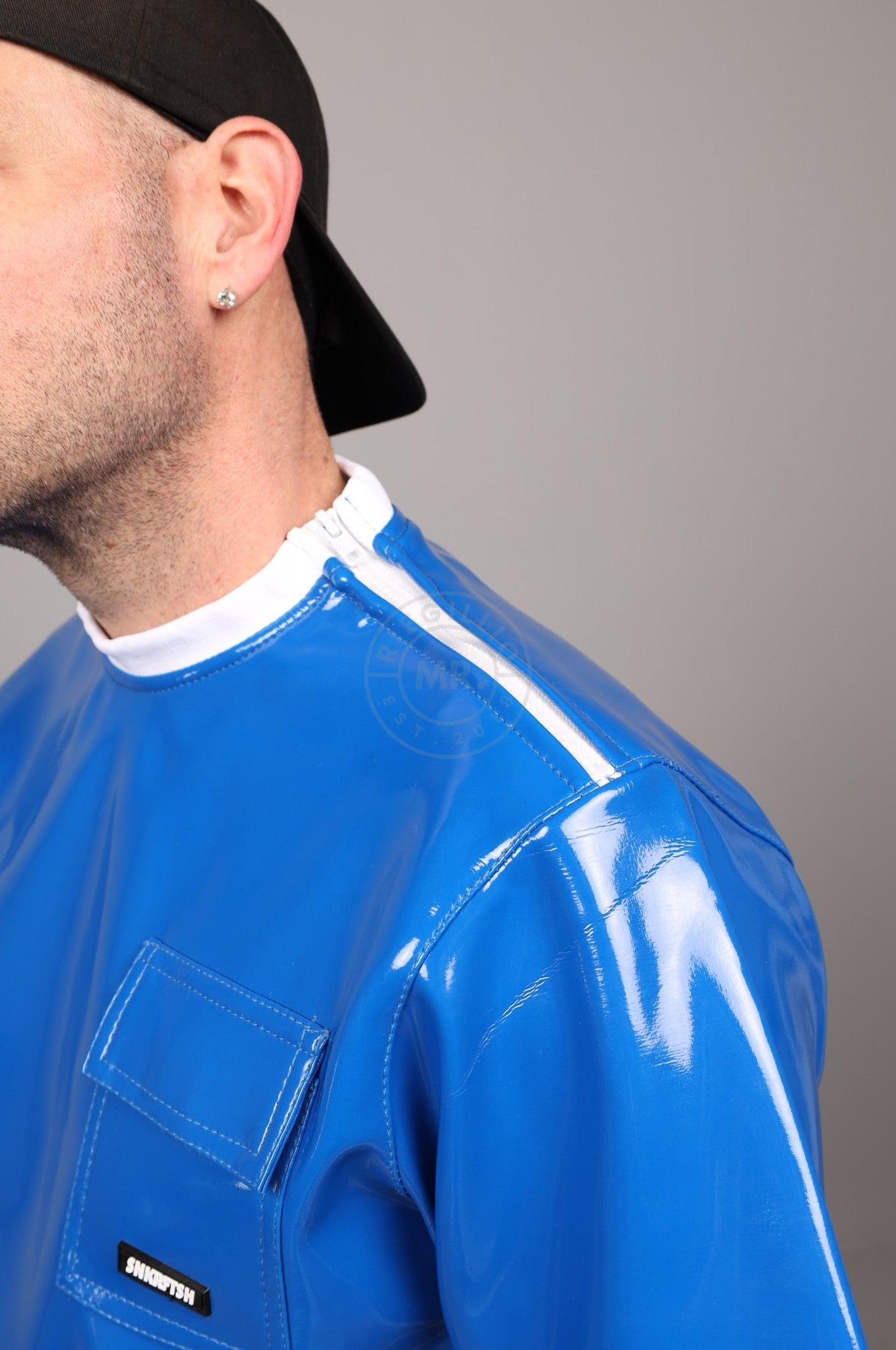 SNKRFTSH White / Blue PVC T-Shirt at MR. Riegillio
