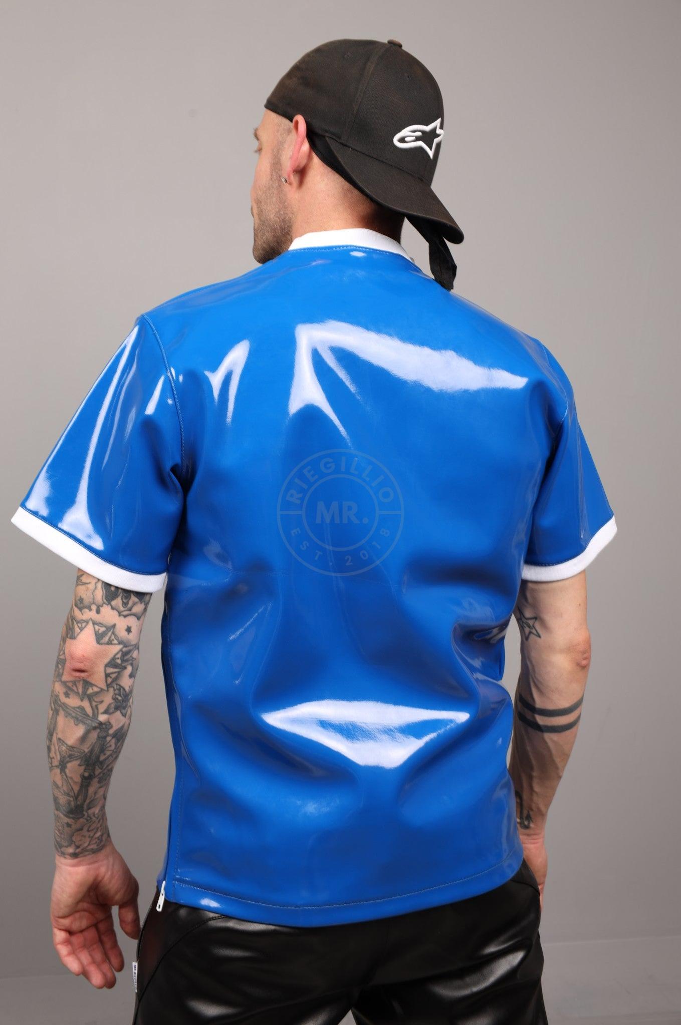 SNKRFTSH White / Blue PVC T-Shirt at MR. Riegillio