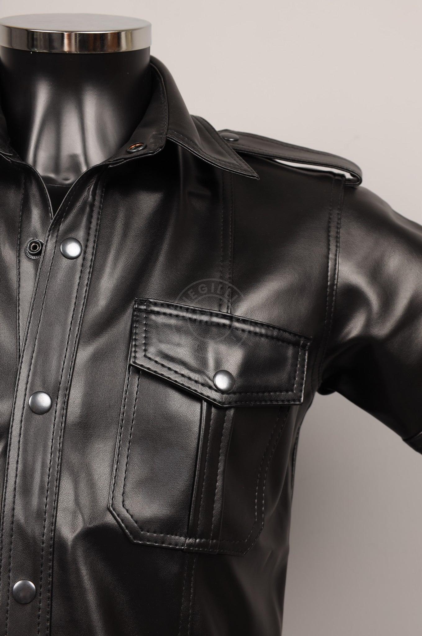 #049 FAUX Leather Shirt at MR. Riegillio