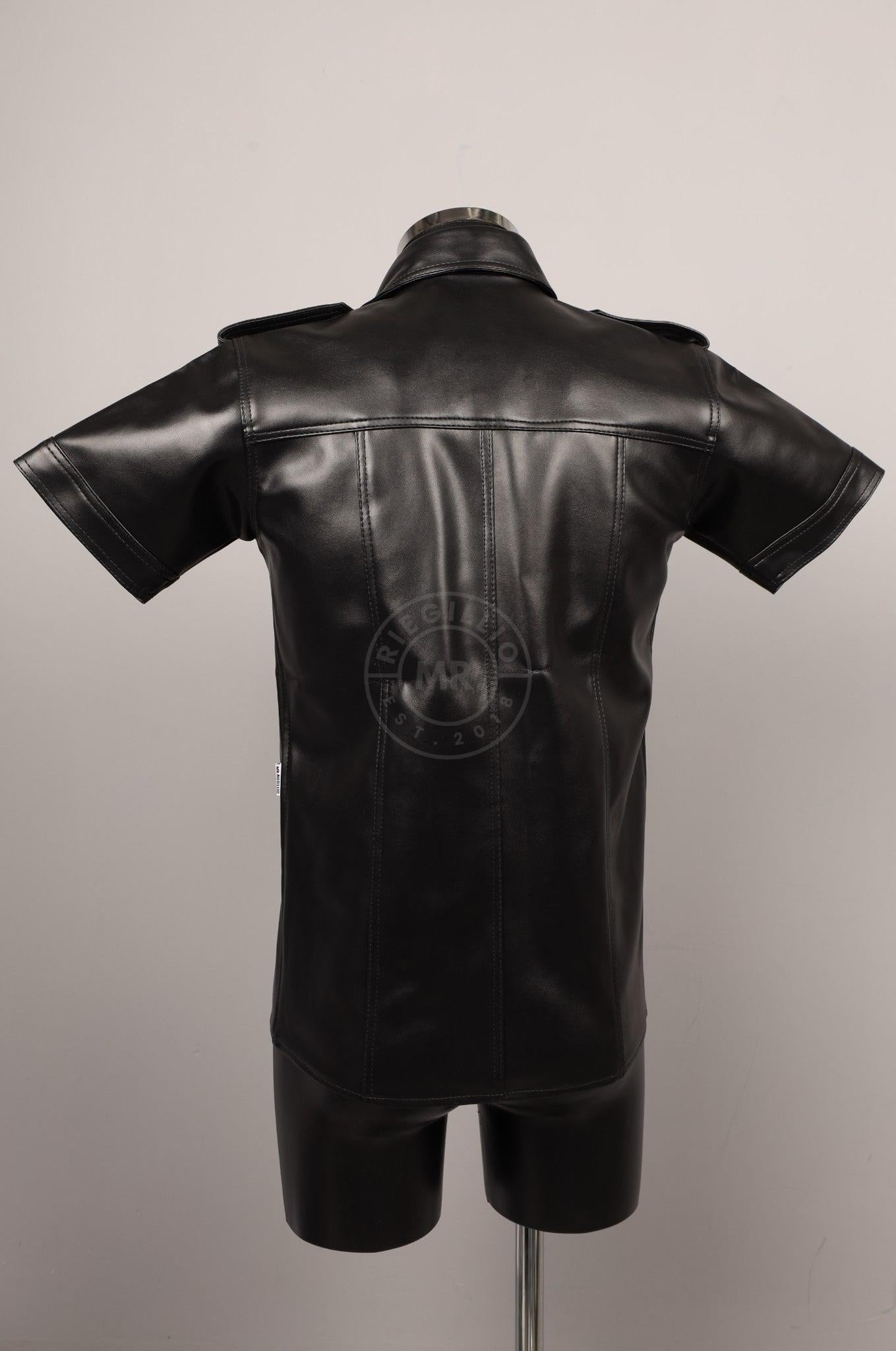 #049 FAUX Leather Shirt at MR. Riegillio