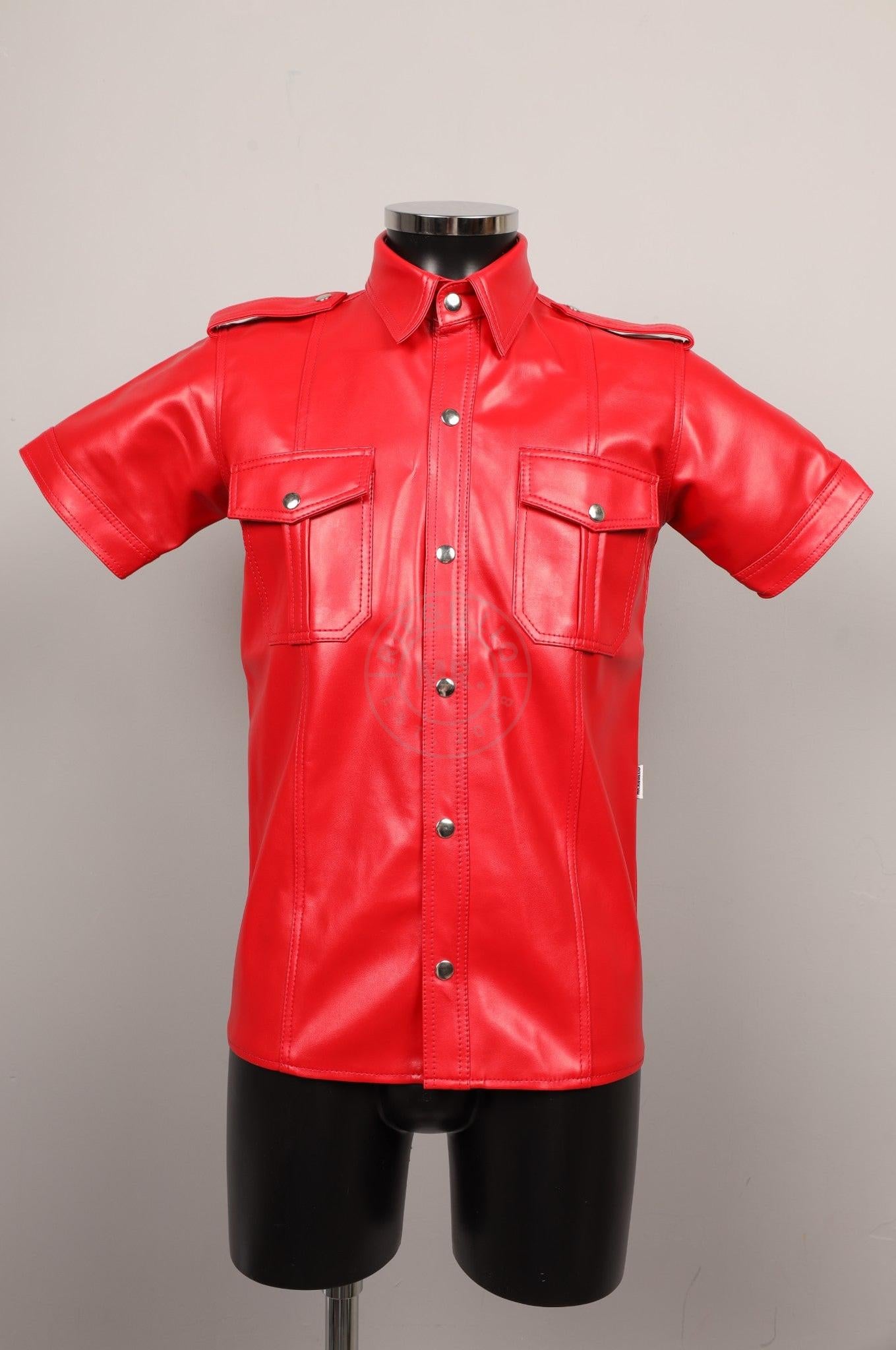 #050 FAUX Leather Shirt at MR. Riegillio