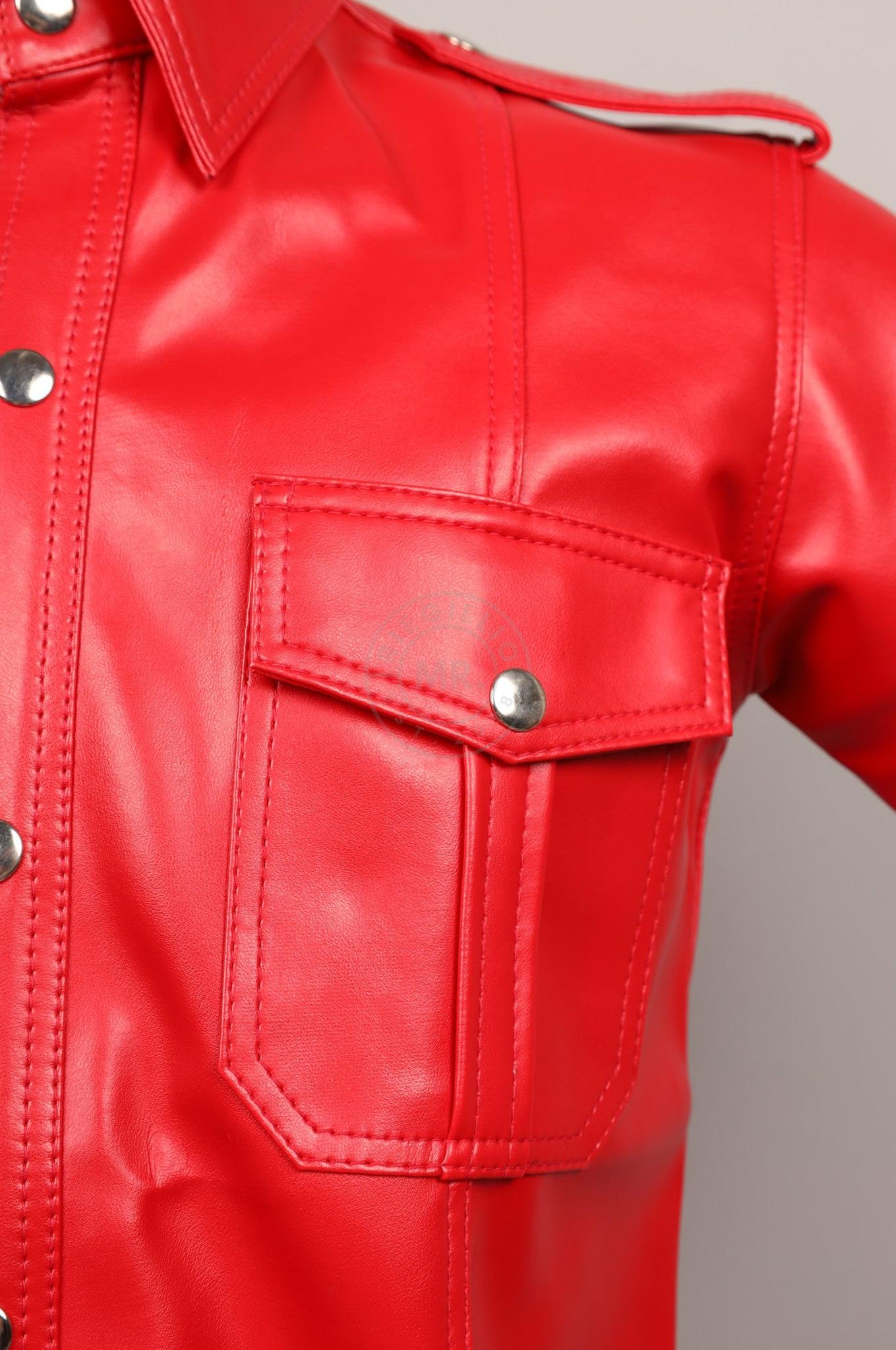 #050 FAUX Leather Shirt at MR. Riegillio