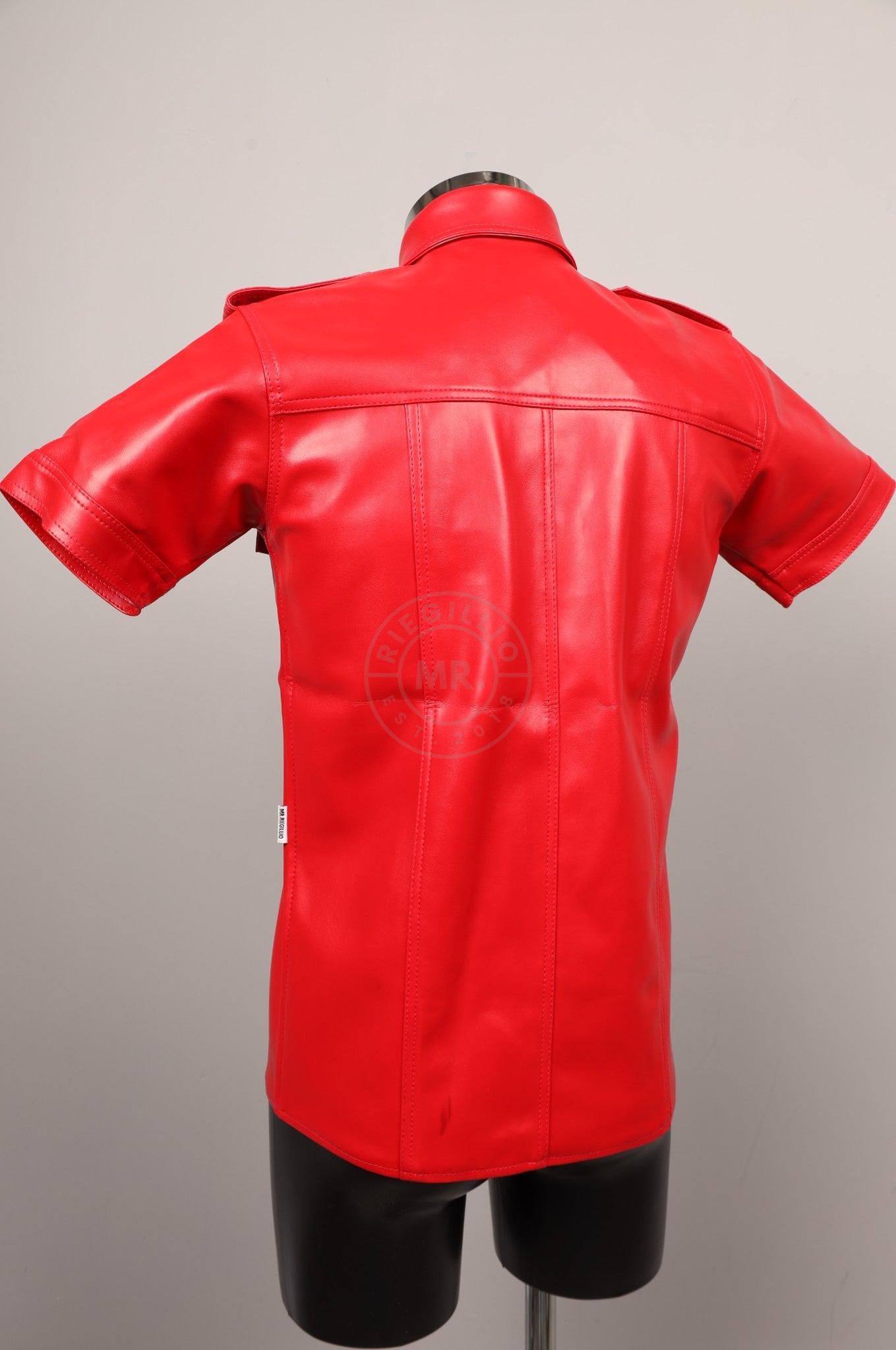 #050 FAUX Leather Shirt at MR. Riegillio