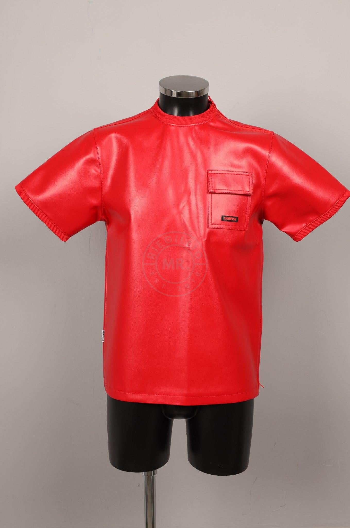 #080 FAUX Leather T-Shirt at MR. Riegillio