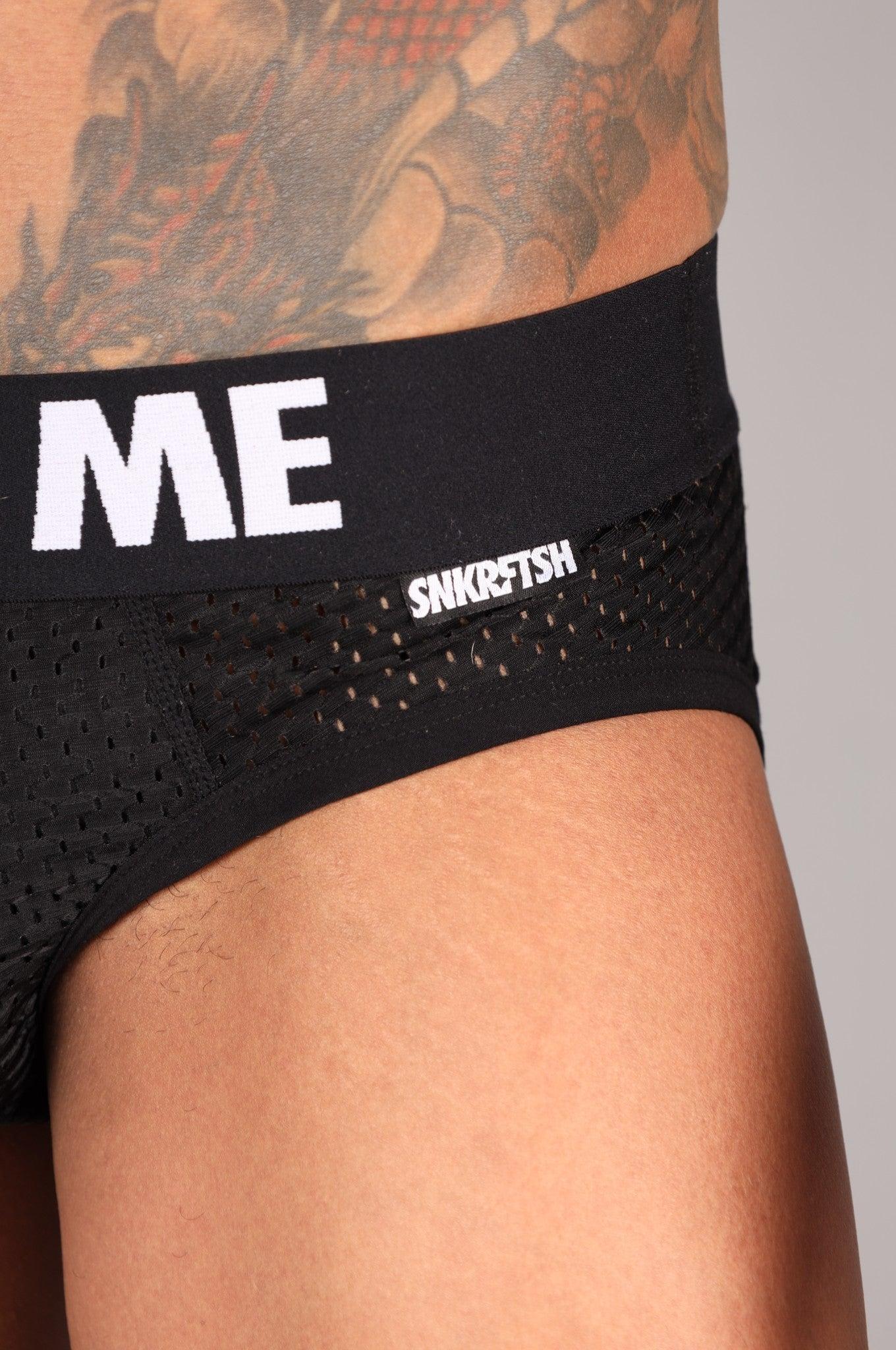 SNKRFTSH Mesh Jock CUM IN ME - Black at MR. Riegillio